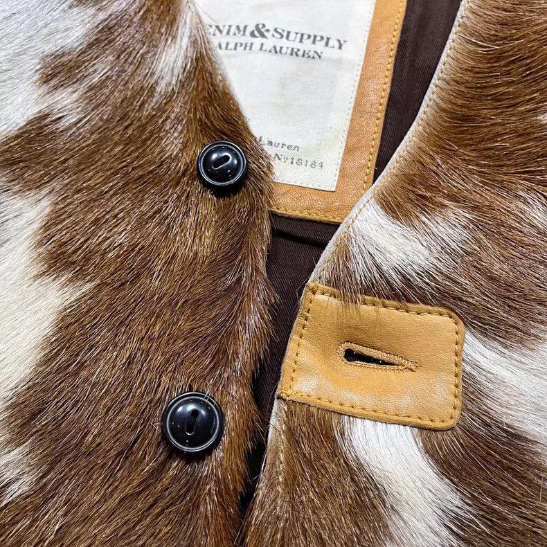 RRL Ralph Lauren RRL Limited Edition Horsehair Leather Vest Size US S / EU 44-46 / 1 - 4 Thumbnail