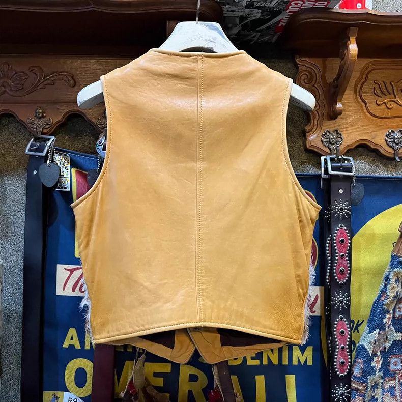 RRL Ralph Lauren RRL Limited Edition Horsehair Leather Vest Size US S / EU 44-46 / 1 - 2 Thumbnail