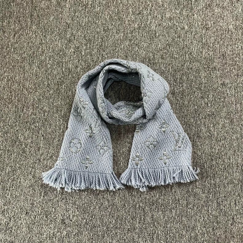 Louis Vuitton Louis Vuitton Black Silver Wool Scarf Size ONE SIZE - 6 Thumbnail