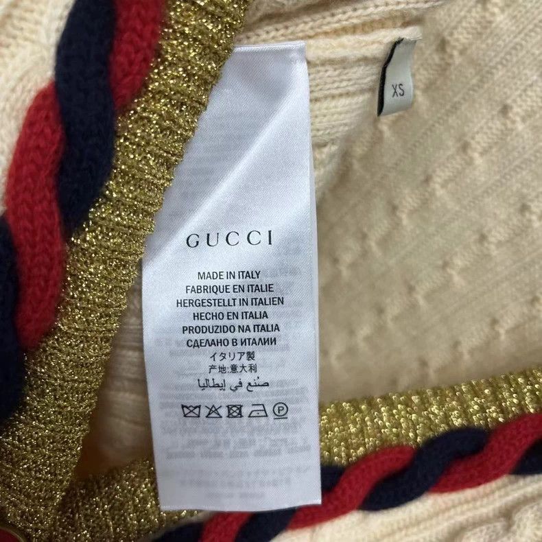 Gucci Gucci Cream Cable Knit Long Cardigan Size US XS / EU 42 / 0 - 4 Thumbnail