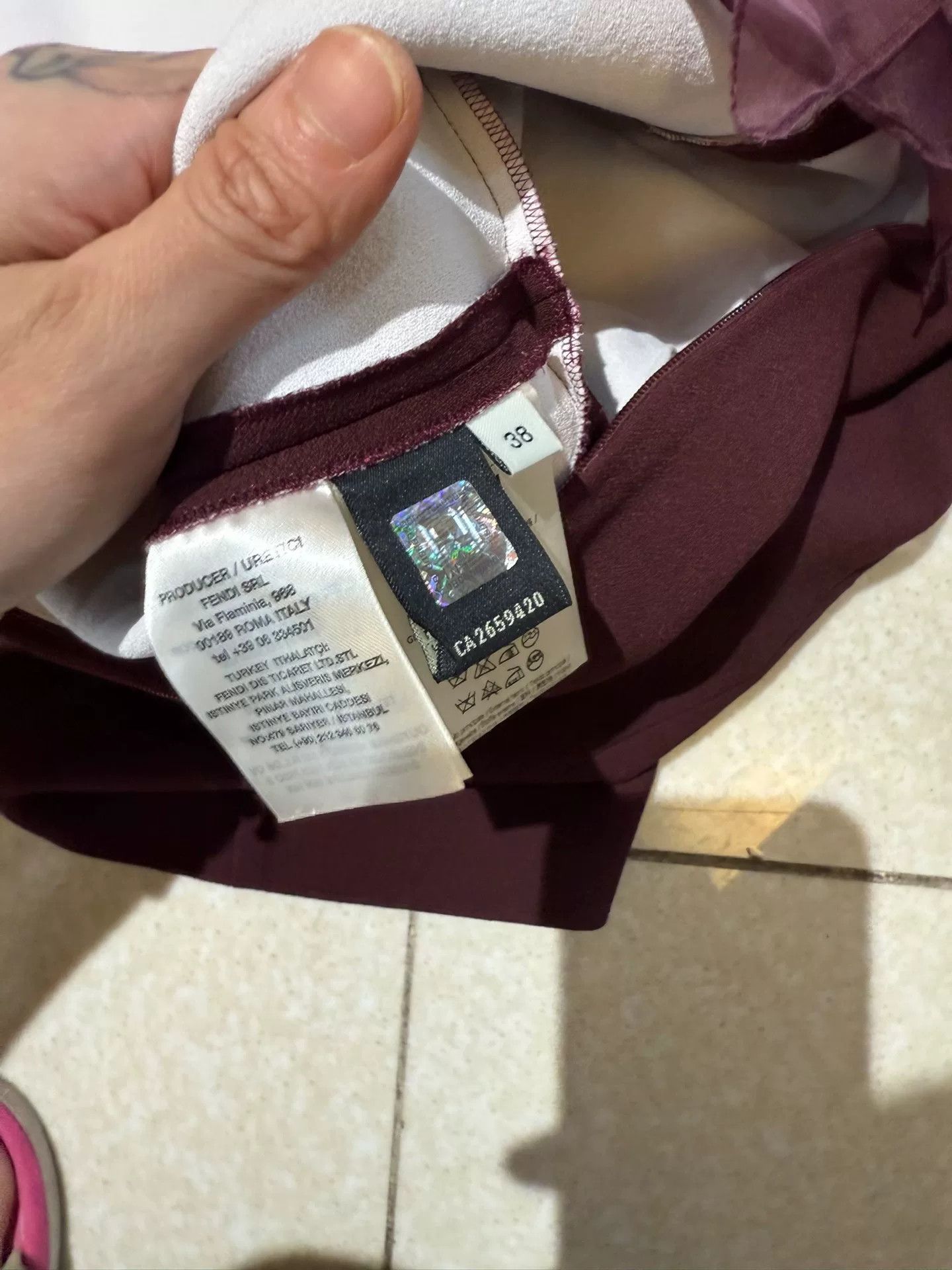 Fendi Fendi Limited Run Burgundy Dress Size US 38 / EU 54 - 8 Thumbnail