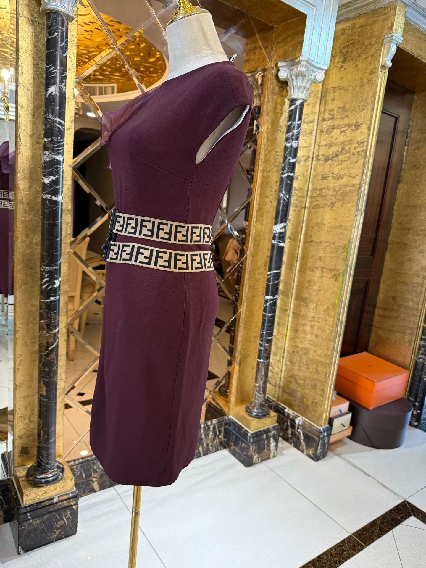 Fendi Fendi Limited Run Burgundy Dress Size US 38 / EU 54 - 3 Thumbnail
