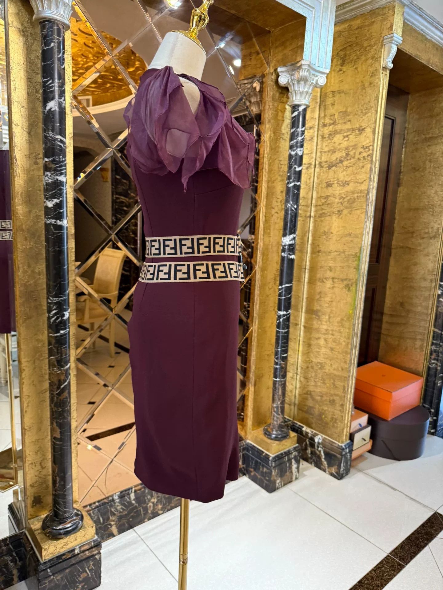 Fendi Fendi Limited Run Burgundy Dress Size US 38 / EU 54 - 4 Thumbnail