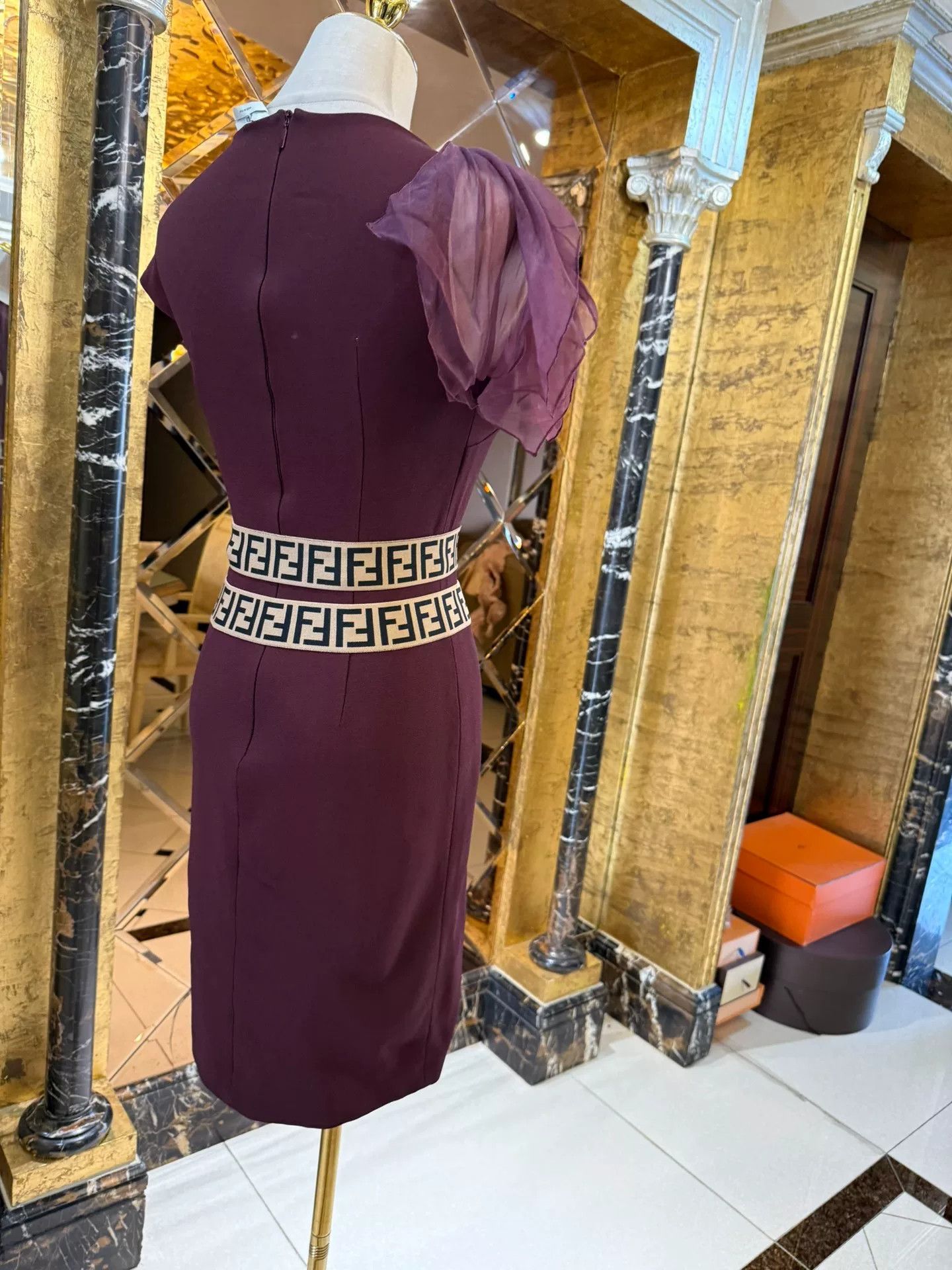Fendi Fendi Limited Run Burgundy Dress Size US 38 / EU 54 - 5 Thumbnail