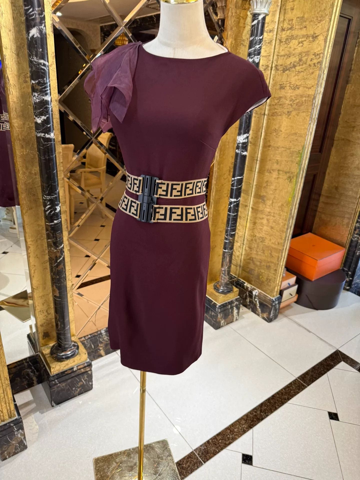 Fendi Fendi Limited Run Burgundy Dress Size US 38 / EU 54 - 2 Thumbnail