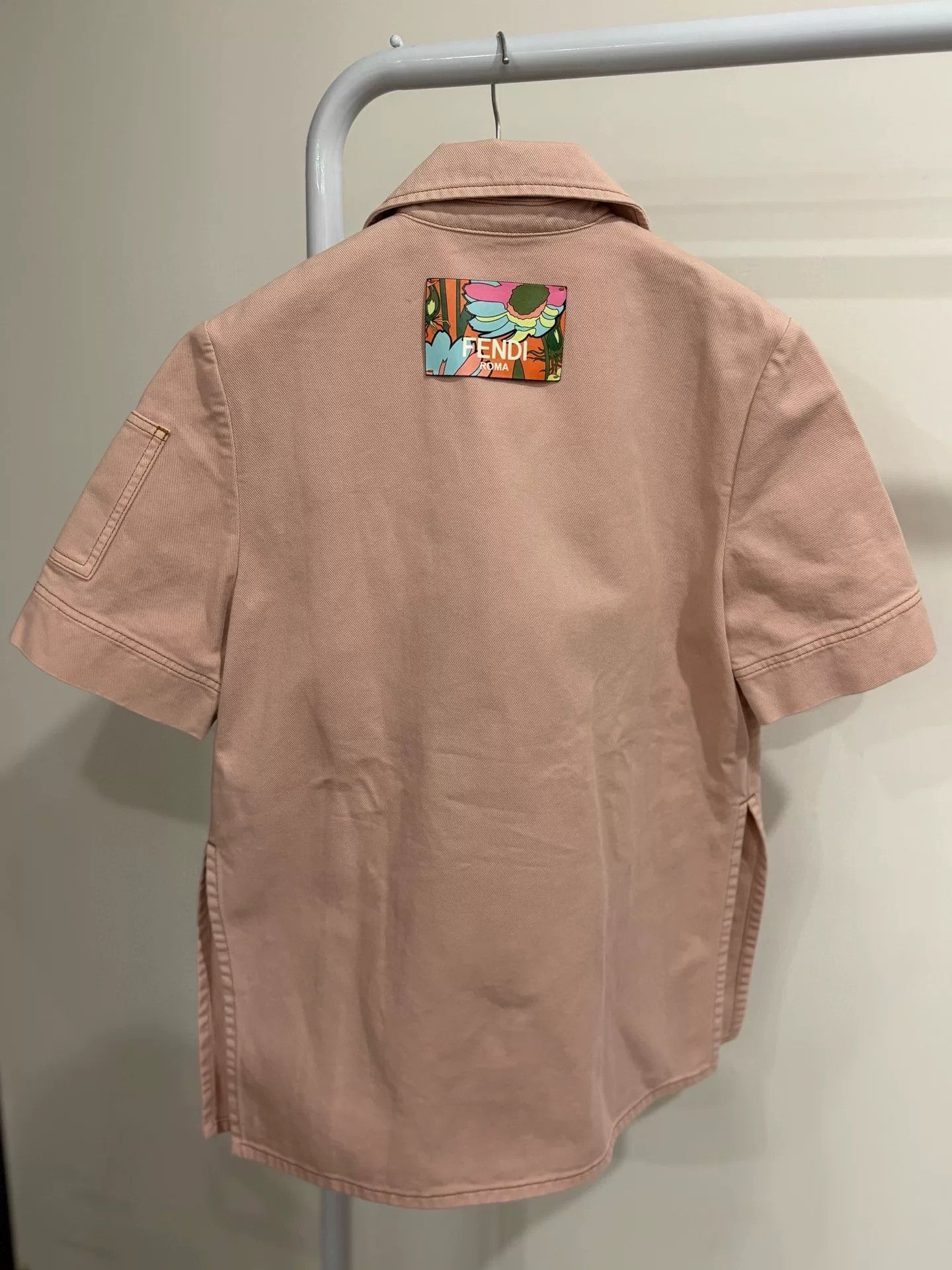 Fendi Fendi Pink Short Sleeve Denim Jacket Size US L / EU 52-54 / 3 - 2 Thumbnail