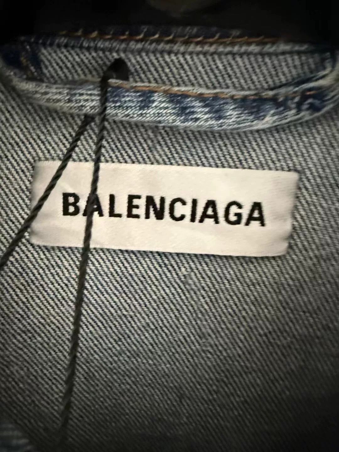 Balenciaga Balenciaga Blue Logo Denim Jacket Size US XS / EU 42 / 0 - 3 Thumbnail