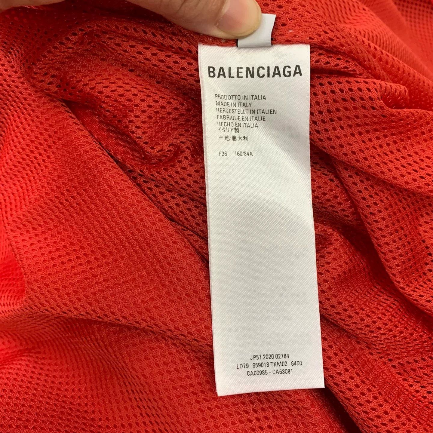 Balenciaga Balenciaga Red Double Logo Windbreaker Jacket Size US XS / EU 42 / 0 - 6 Thumbnail