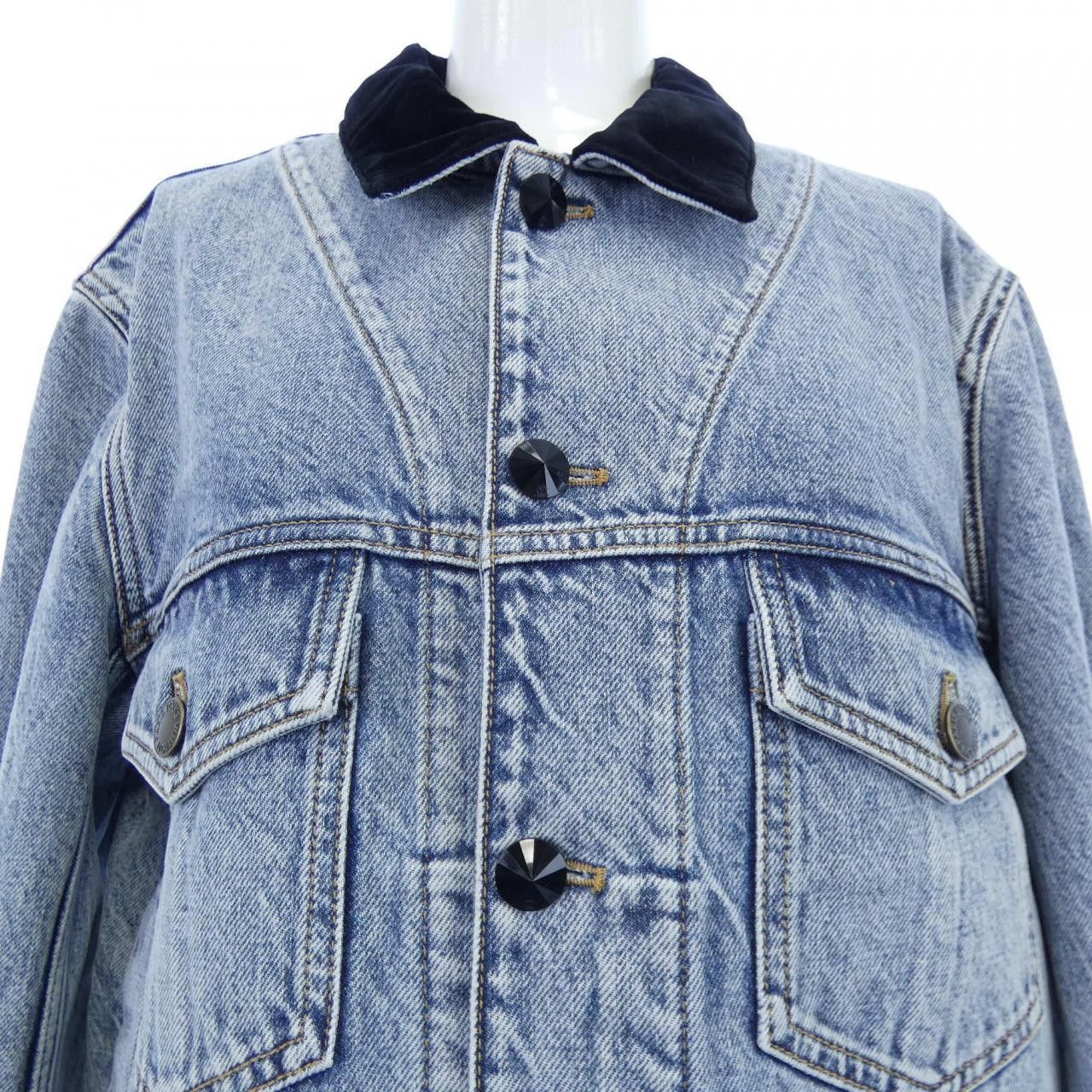 Louis Vuitton Louis Vuitton Louis Vuitton Denim Jacket Denim Outerwear FQJA31EFY DUTY FREE for USA Size ONE SIZE - 5 Thumbnail