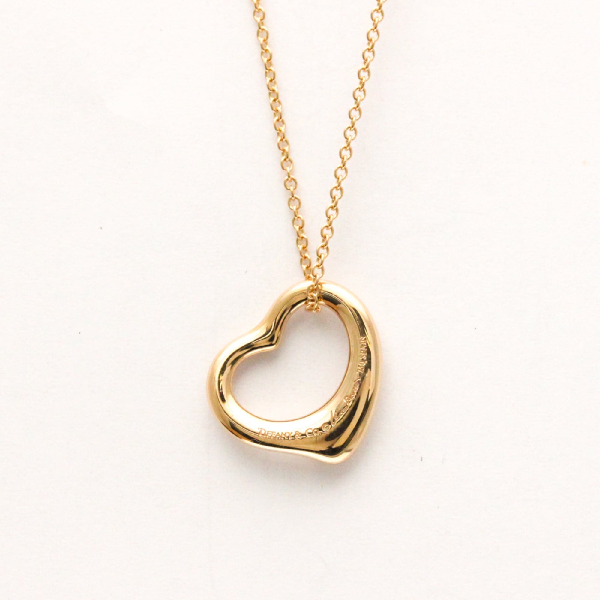 Tiffany & Co. Tiffany Open Heart Pink Gold (18K) No Stone Men,Women Fashion Pendant Necklace (Pink Gold) Size ONE SIZE - 2 Thumbnail