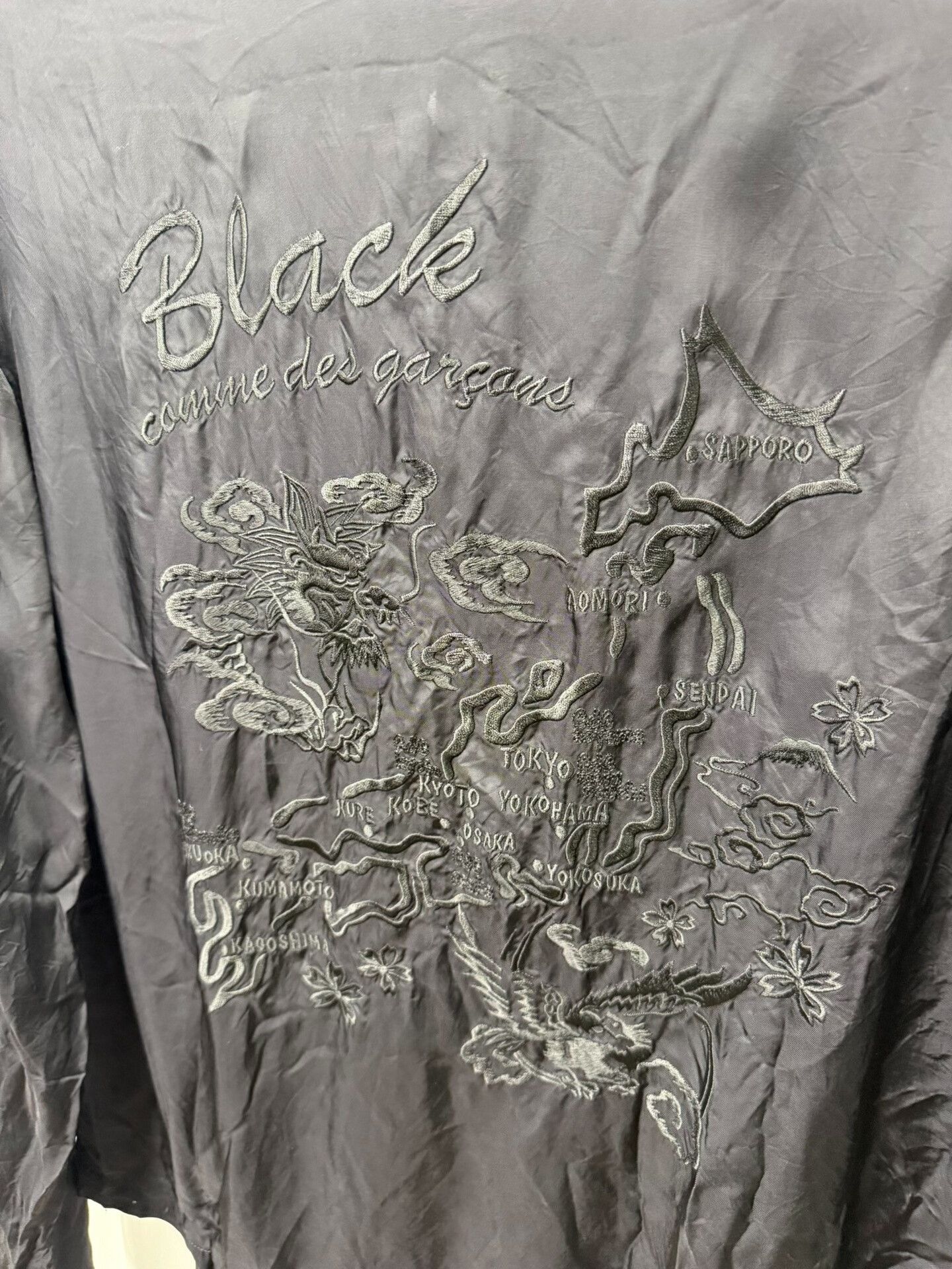 Comme des Garcons comme des garcons black embroidered silk jacket Size US L / EU 52-54 / 3 - 7 Thumbnail