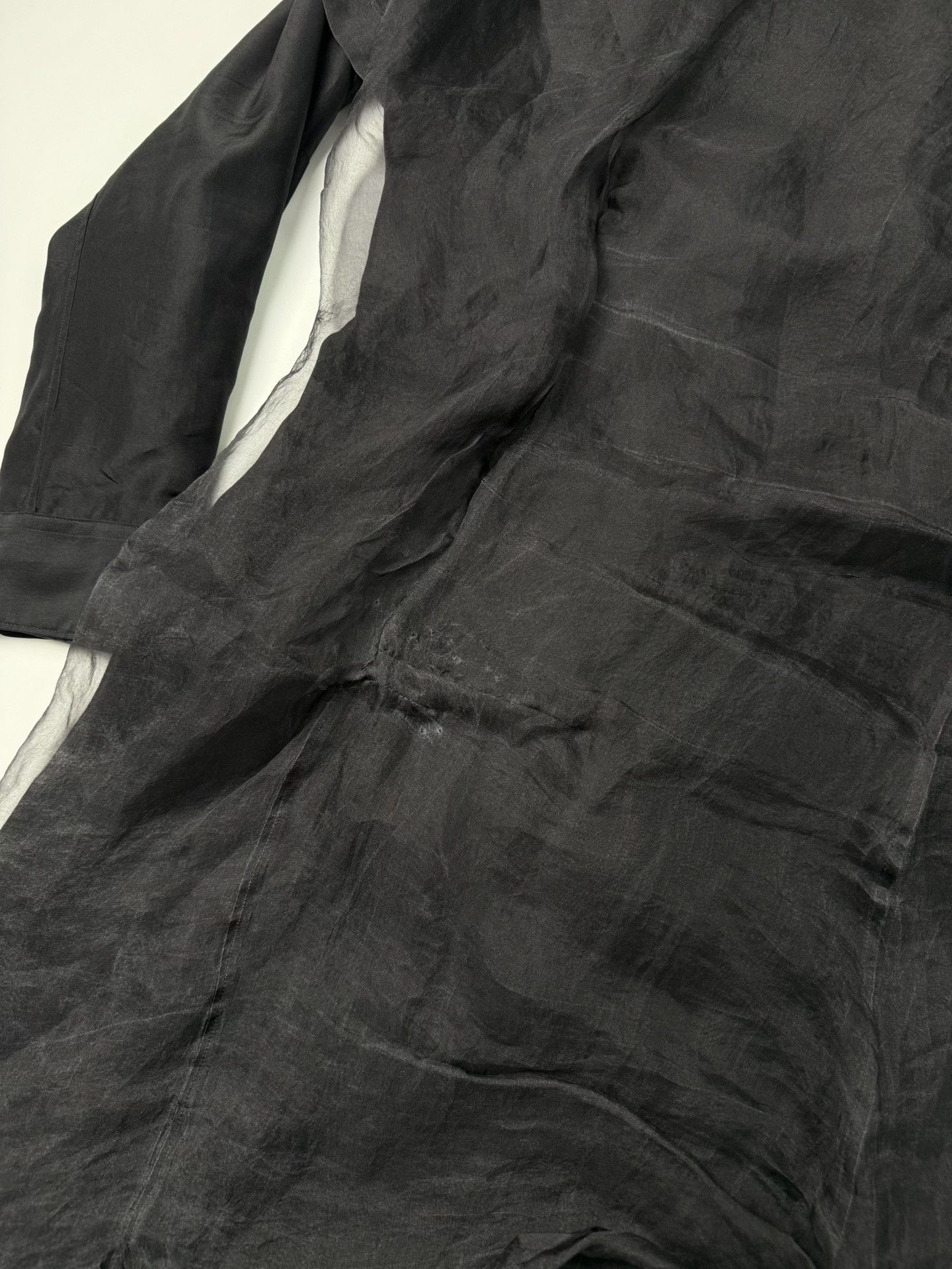 Junya Watanabe black sheer long shirt with deconstructed design Size US M / EU 48-50 / 2 - 6 Thumbnail