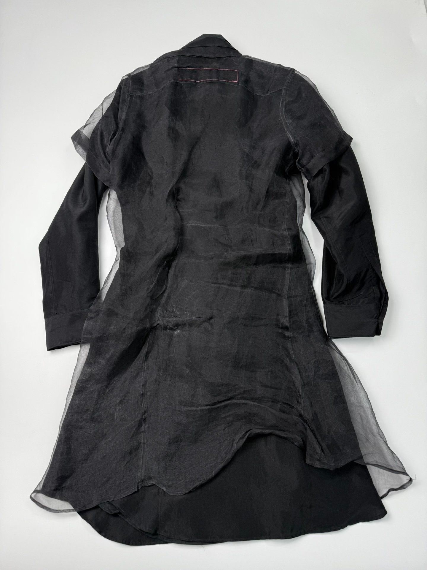 Junya Watanabe black sheer long shirt with deconstructed design Size US M / EU 48-50 / 2 - 5 Thumbnail