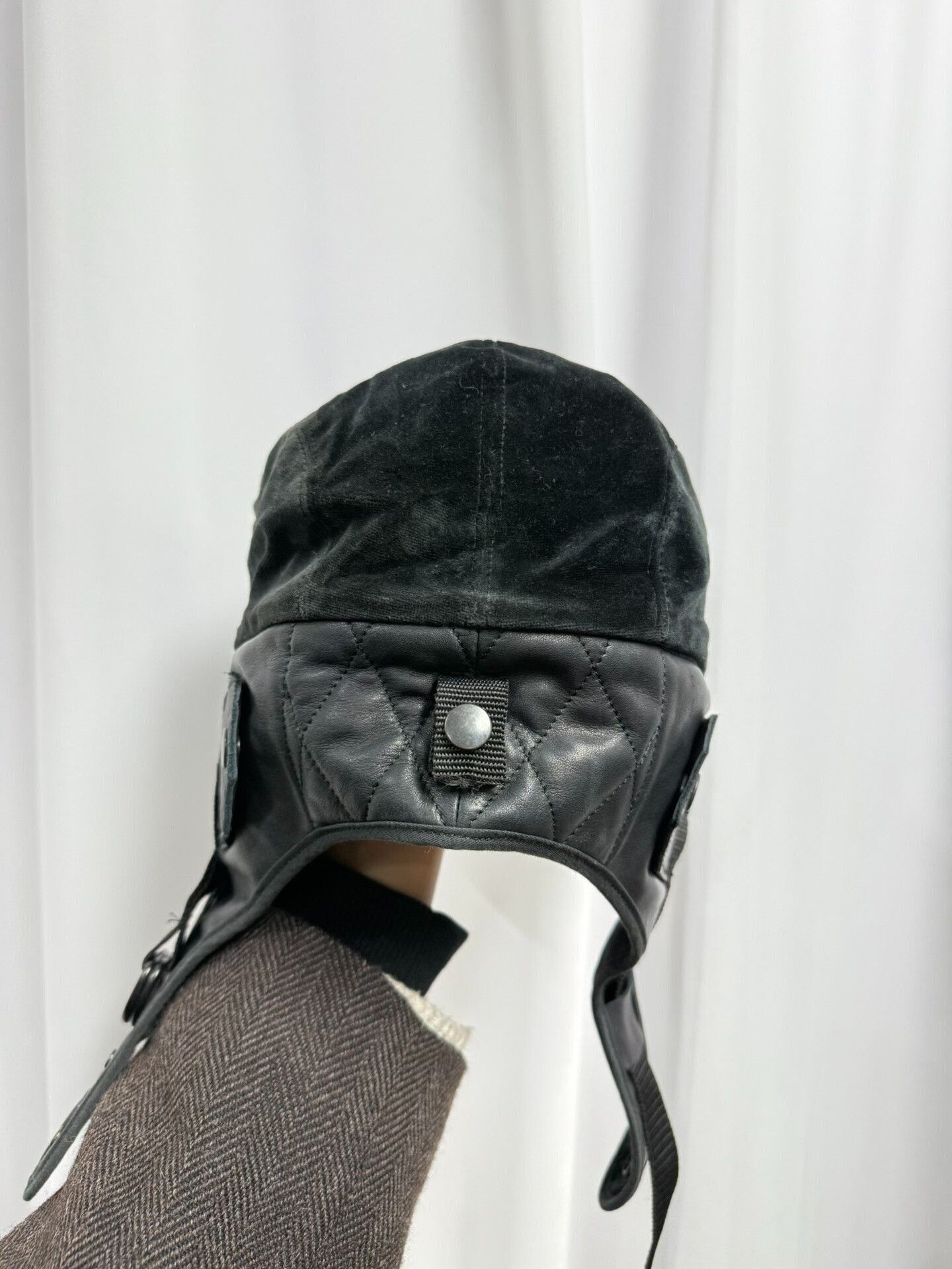Comme des Garcons black military velvet painter cap Size ONE SIZE - 5 Thumbnail