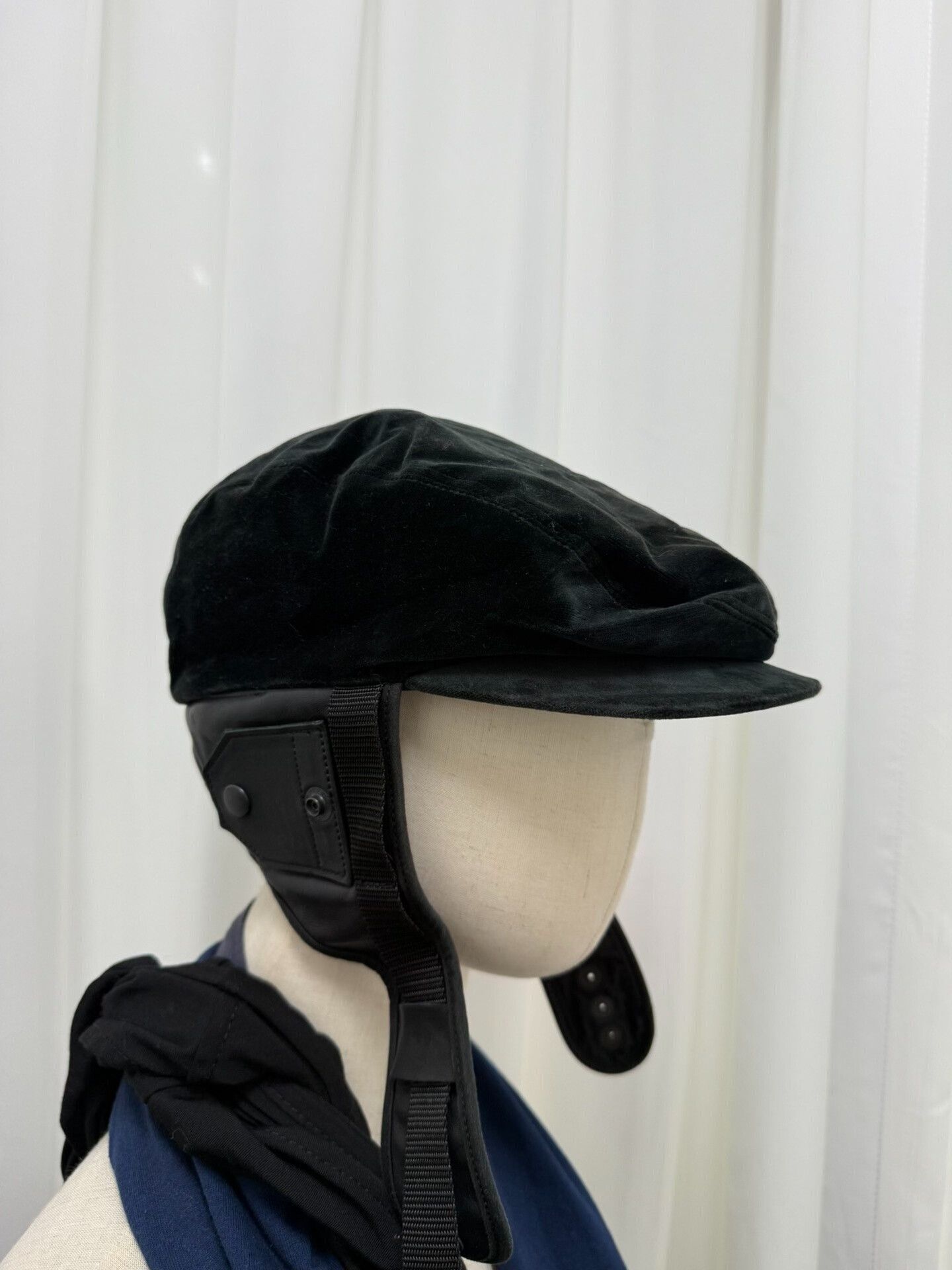 Comme des Garcons black military velvet painter cap Size ONE SIZE - 3 Thumbnail