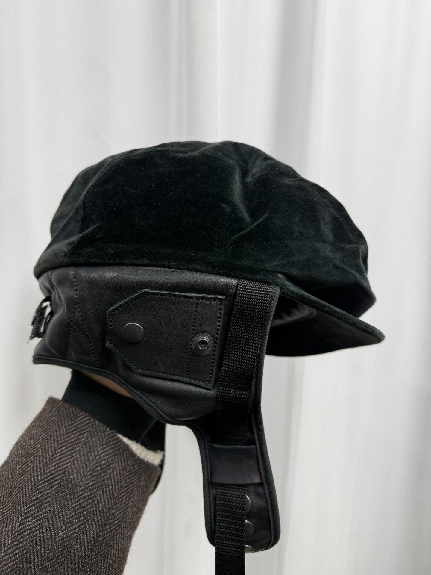 Comme des Garcons black military velvet painter cap Size ONE SIZE - 6 Thumbnail