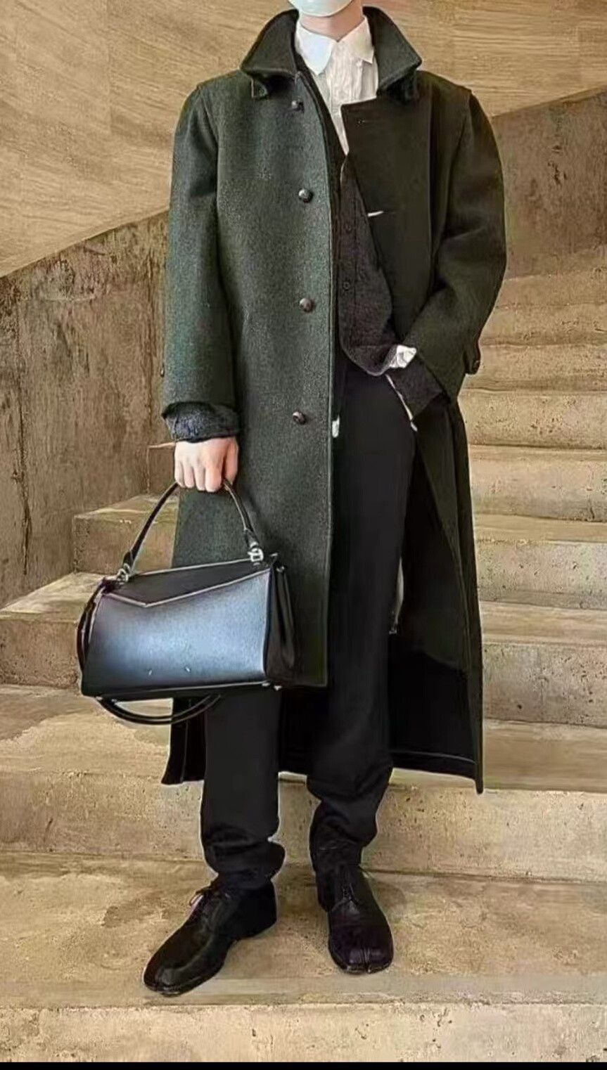 Maison Margiela thick wool coat with unique design Size L / US 10 / IT 46 - 7 Thumbnail