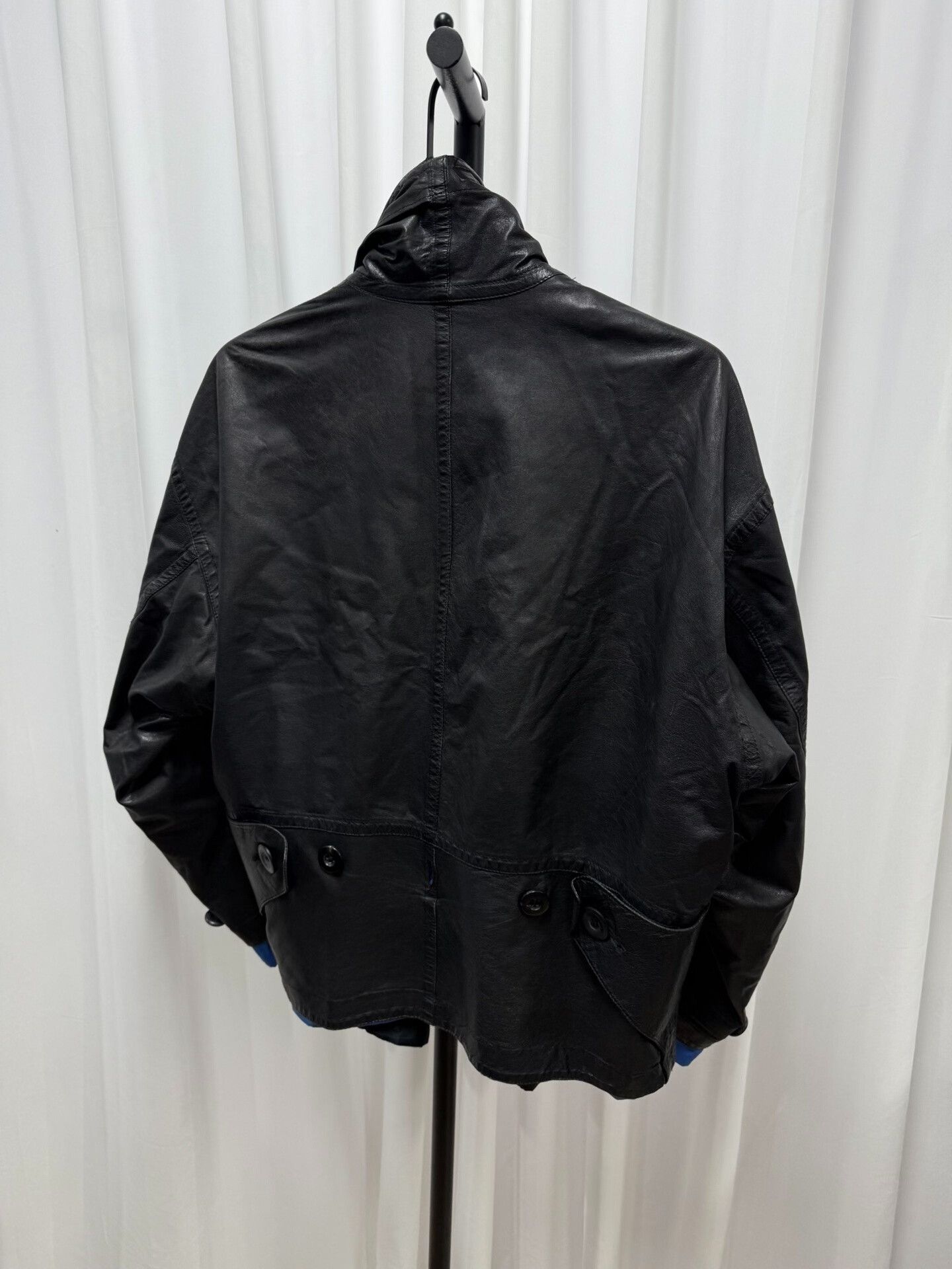 Issey Miyake issey miyake black leather zip jacket M size Size US M / EU 48-50 / 2 - 4 Thumbnail