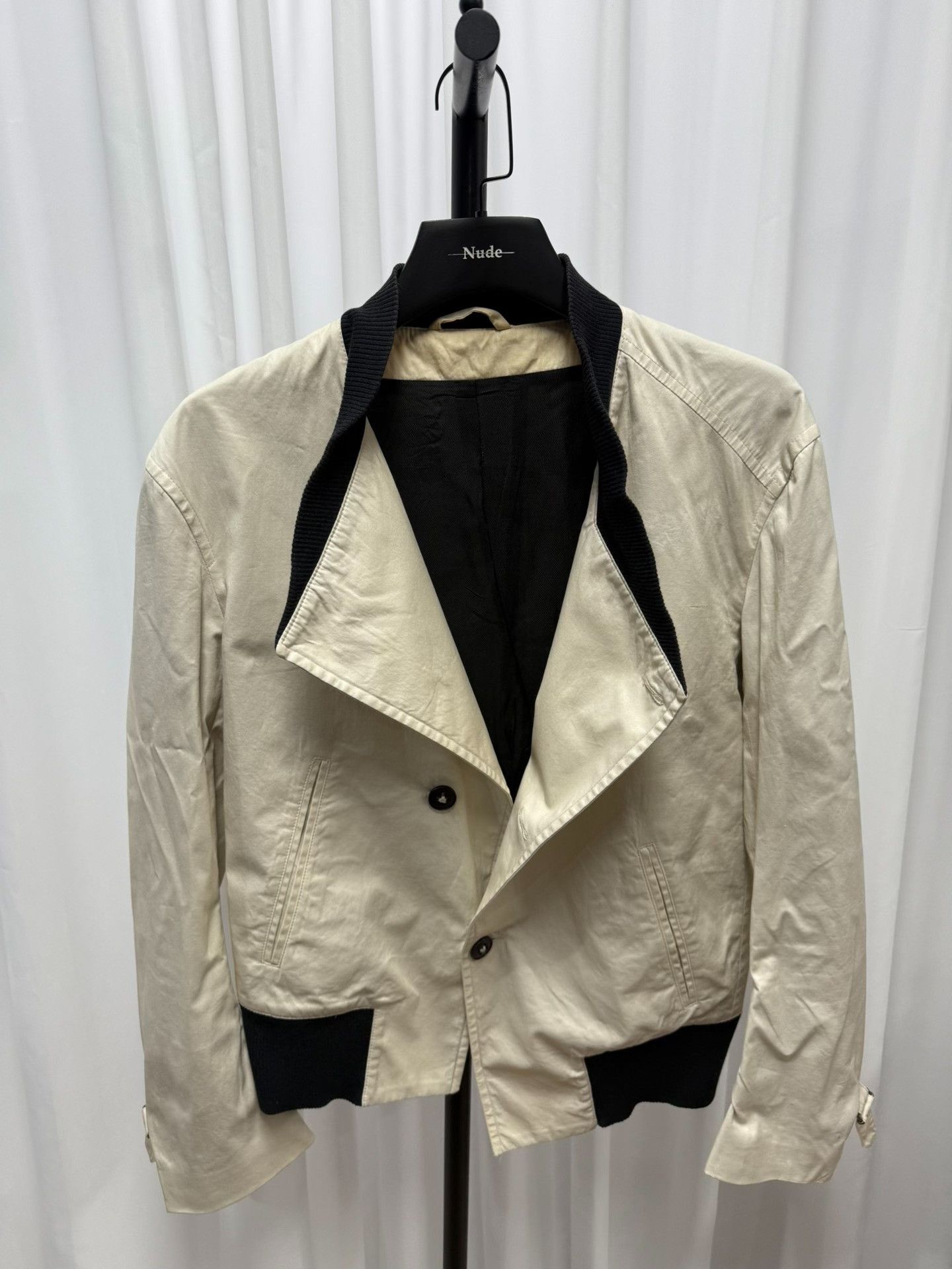Ann Demeulemeester asymmetrical beige jacket size S Size US S / EU 44-46 / 1 - 6 Thumbnail