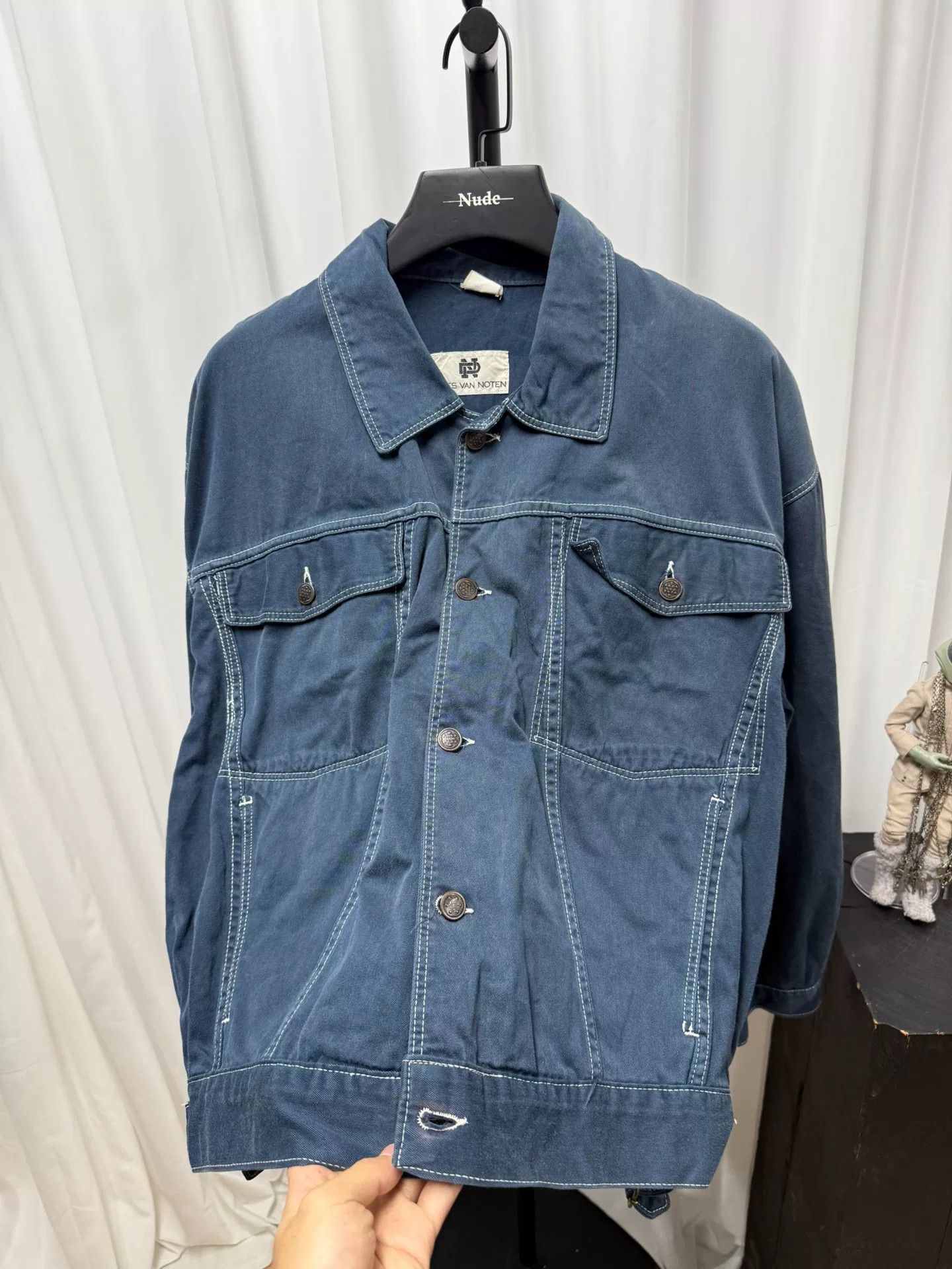 Dries Van Noten drapes van noten canvas oversized jacket Size US L / EU 52-54 / 3 - 7 Thumbnail