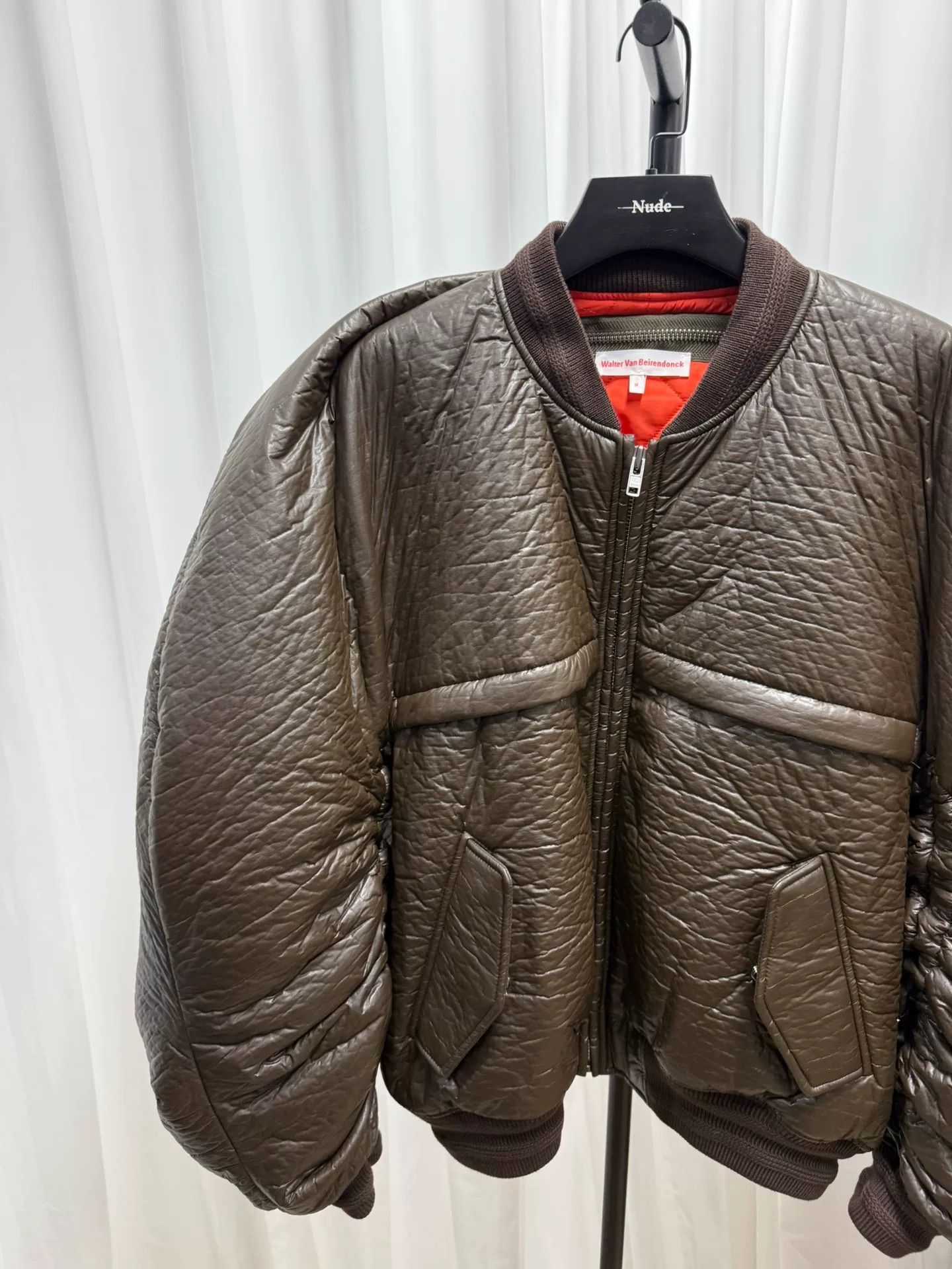 Walter Van Beirendonck oversized brown bomber jacket by walter van beirendonck Size US XXL / EU 58 / 5 - 3 Thumbnail