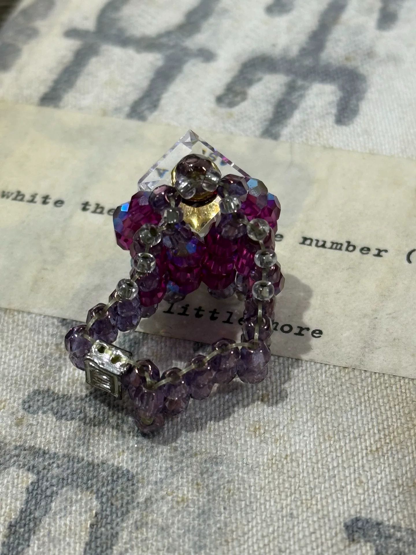 Comme des Garcons Homme Number Nine Gemstone Stretch Ring Size ONE SIZE - 7 Thumbnail