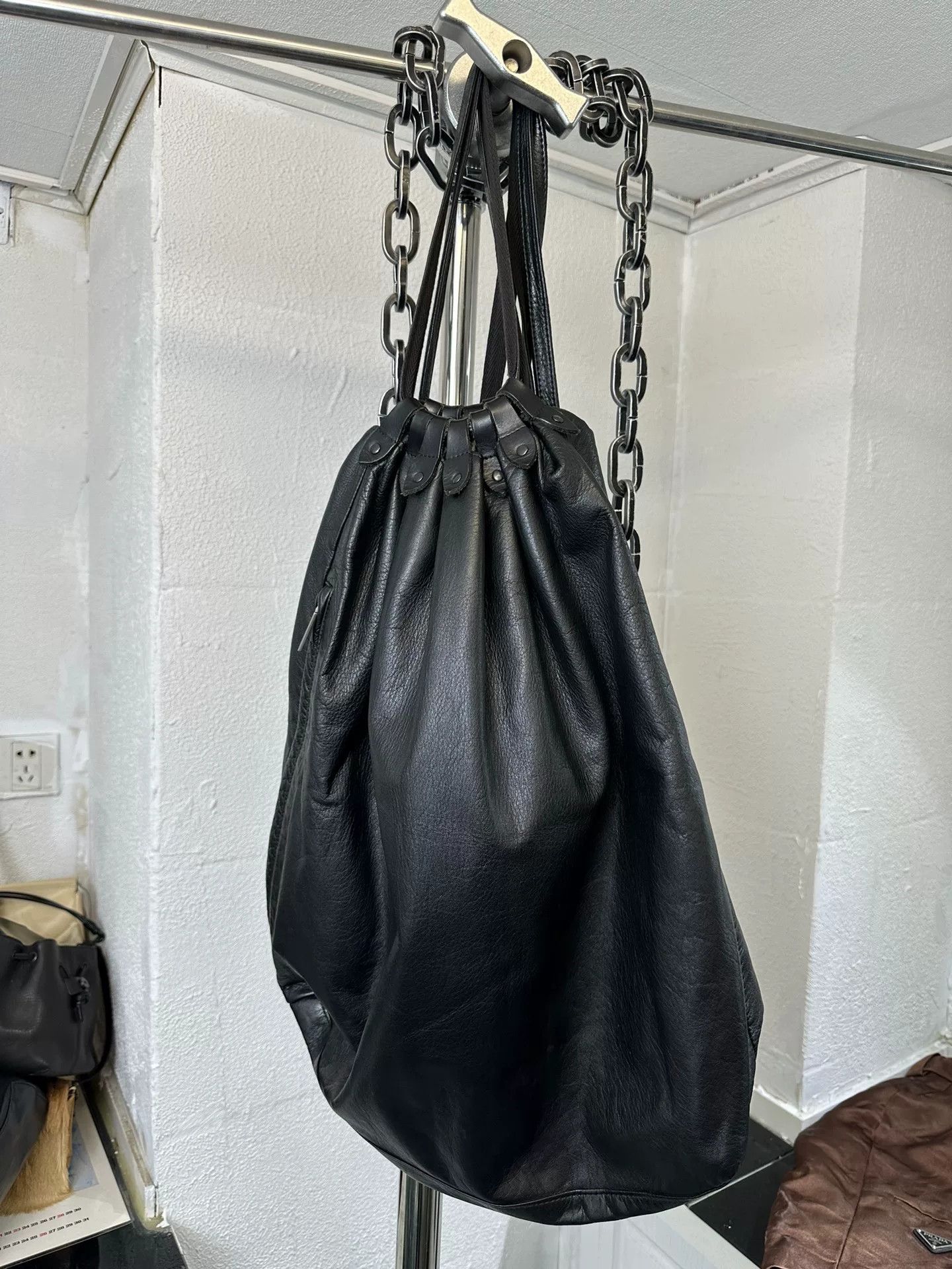 Yohji Yamamoto yohji yamamoto leather drawstring bag Size ONE SIZE - 5 Thumbnail