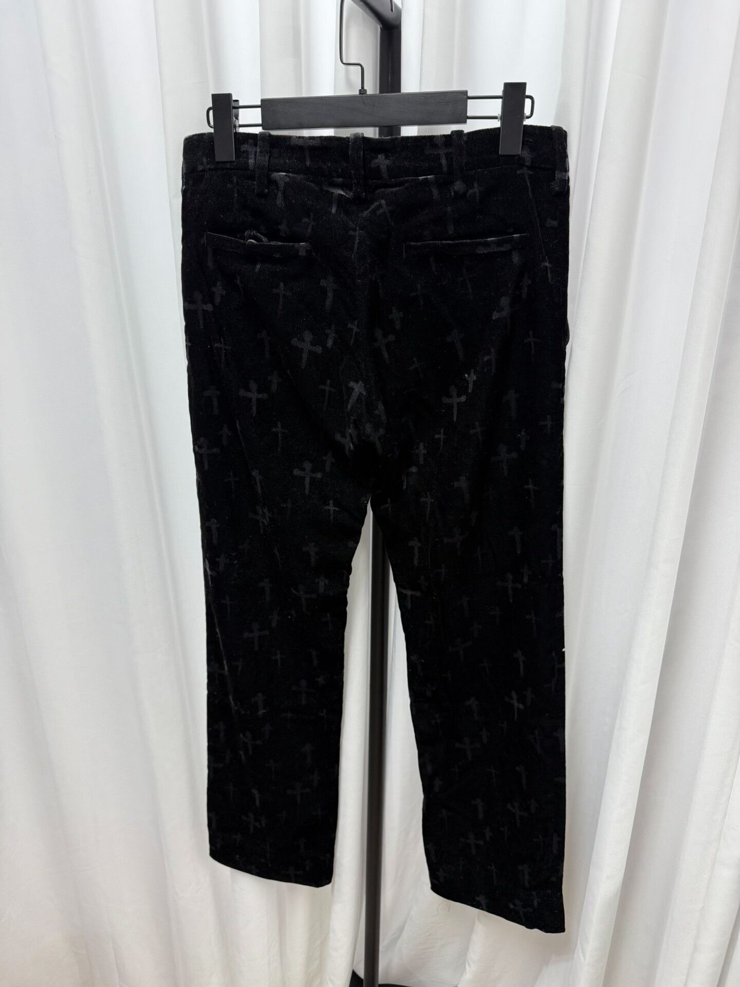 Comme des Garcons Homme undercover velvet long pants with cross design Size 23" - 6 Thumbnail