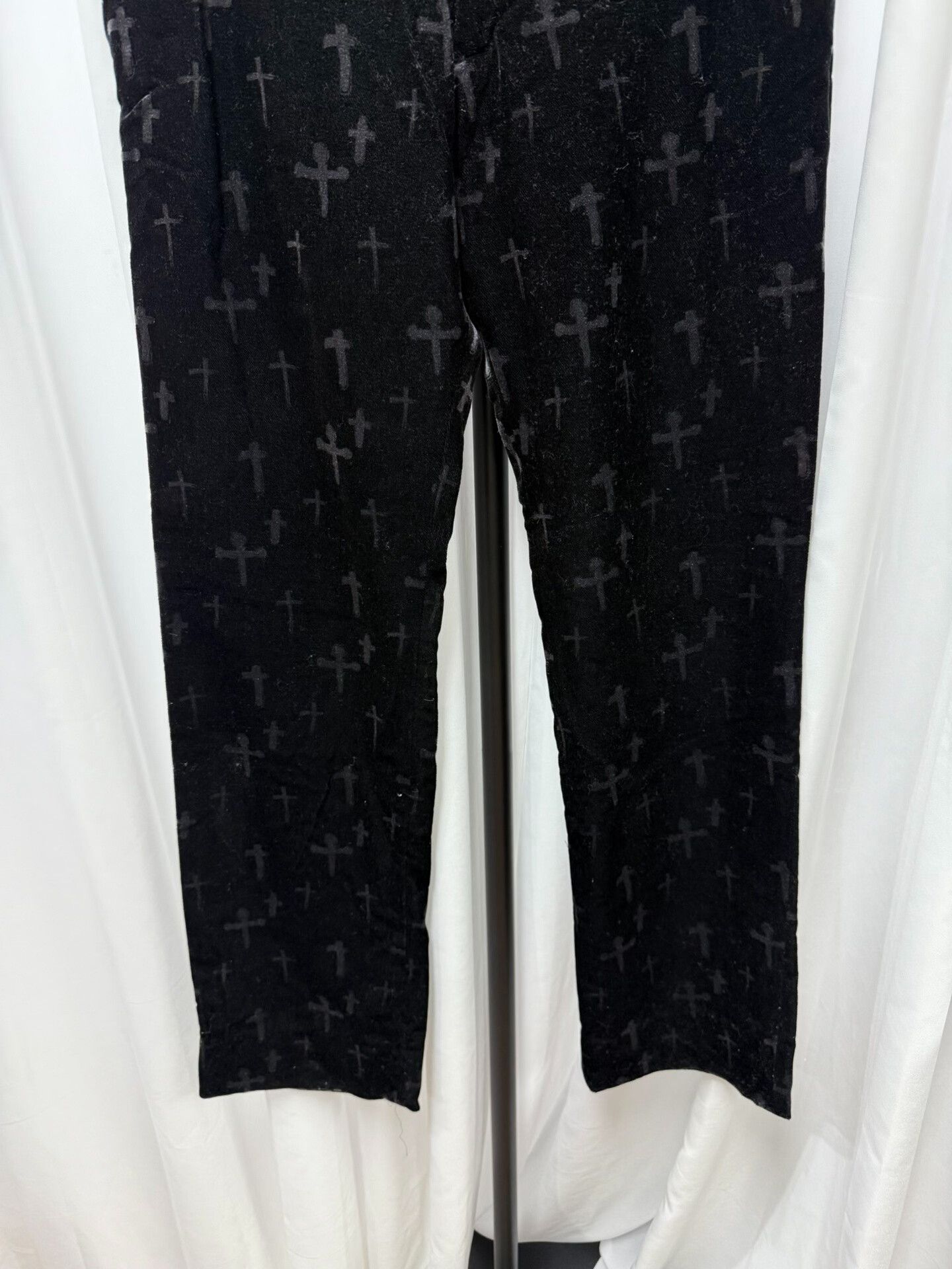 Comme des Garcons Homme undercover velvet long pants with cross design Size 23" - 3 Thumbnail