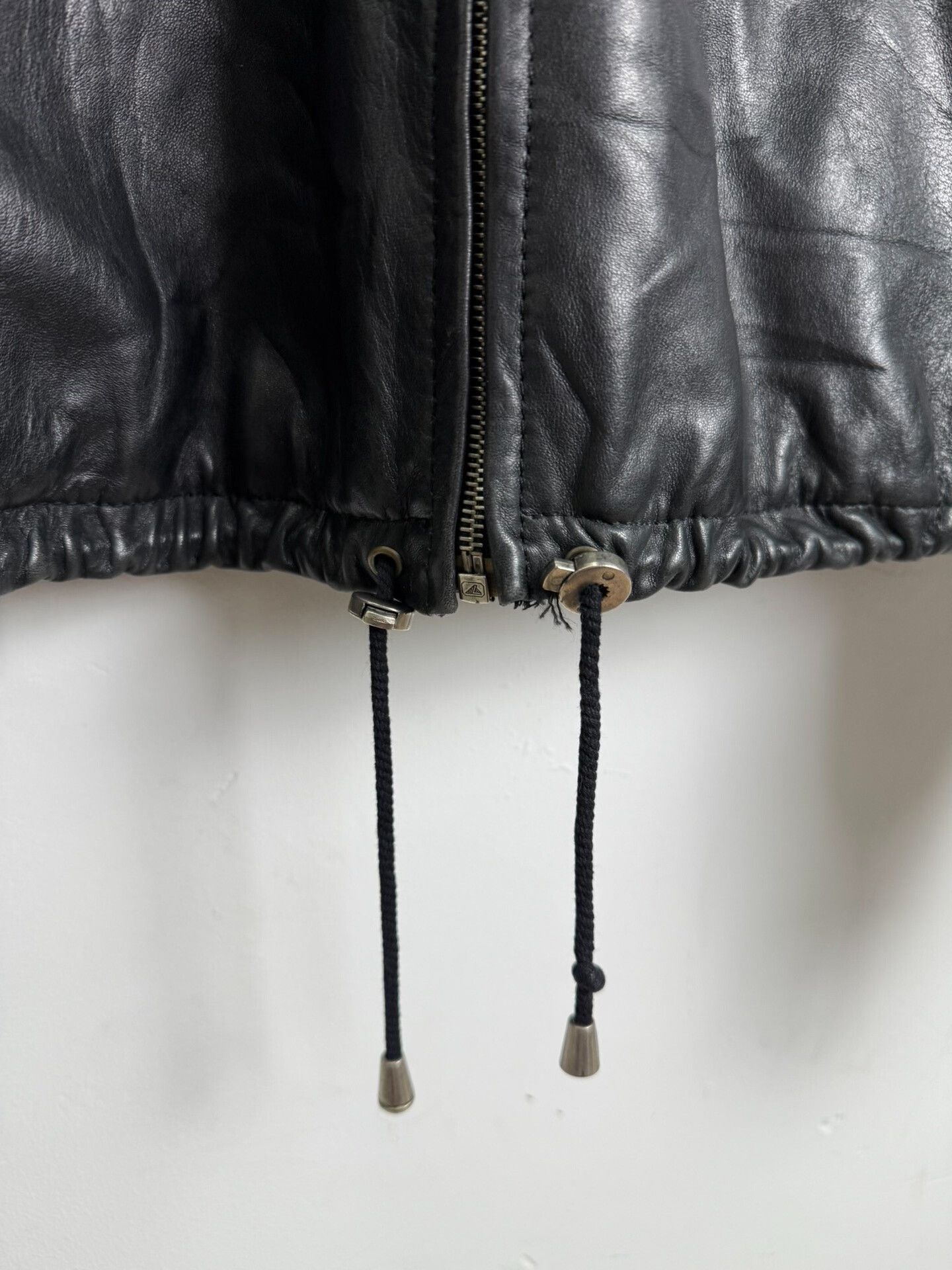 Dirk Bikkembergs black leather zip-up short jacket Size US XL / EU 56 / 4 - 4 Thumbnail