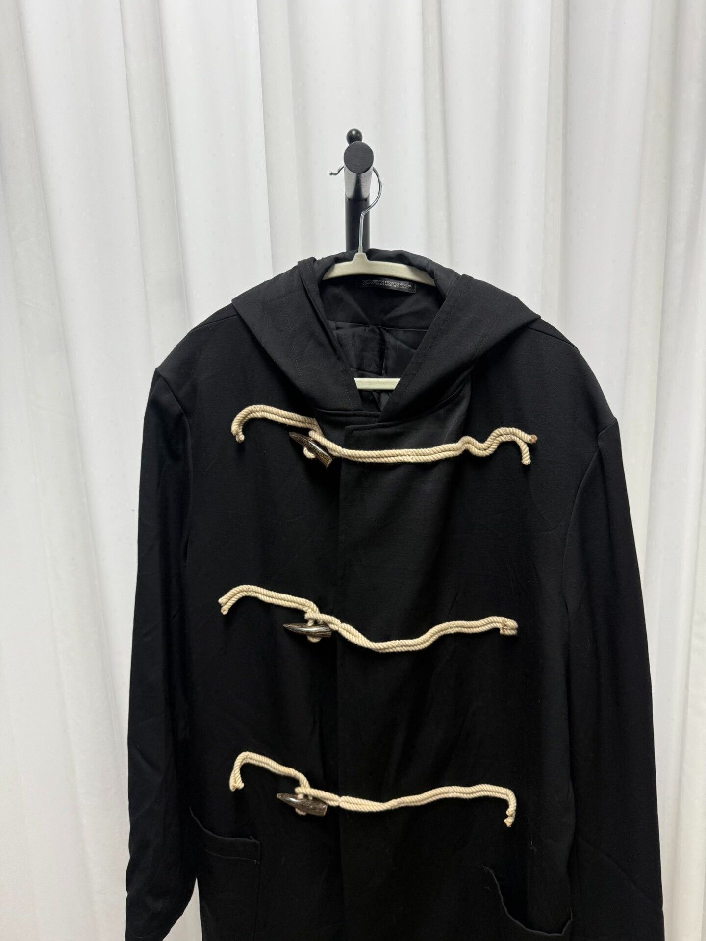 Yohji Yamamoto yohji yamamoto black duffle coat with horn buttons Size US L / EU 52-54 / 3 - 2 Thumbnail
