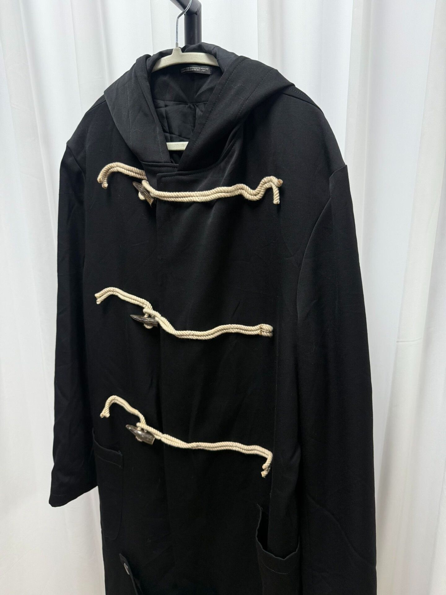 Yohji Yamamoto yohji yamamoto black duffle coat with horn buttons Size US L / EU 52-54 / 3 - 4 Thumbnail