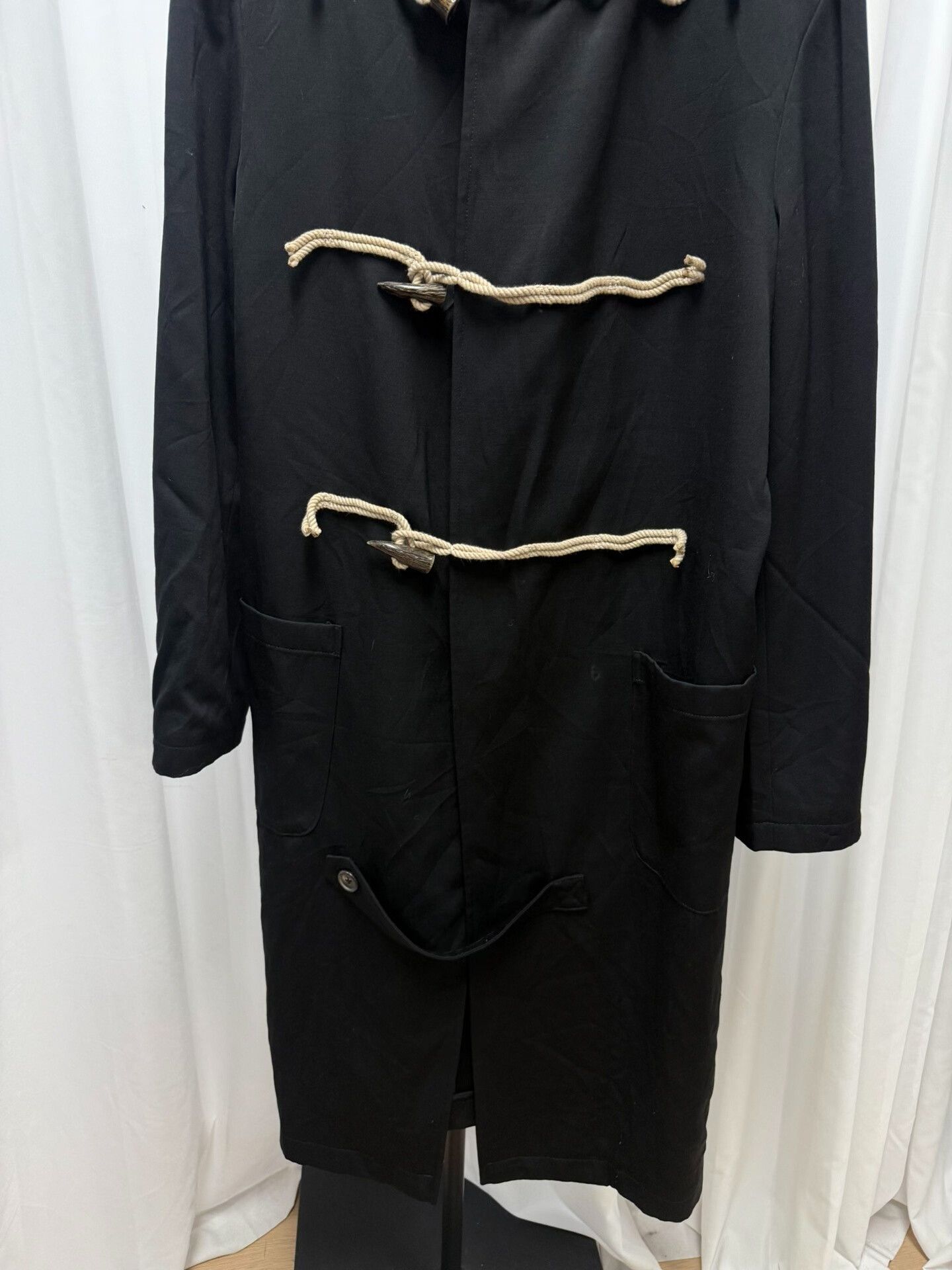Yohji Yamamoto yohji yamamoto black duffle coat with horn buttons Size US L / EU 52-54 / 3 - 3 Thumbnail
