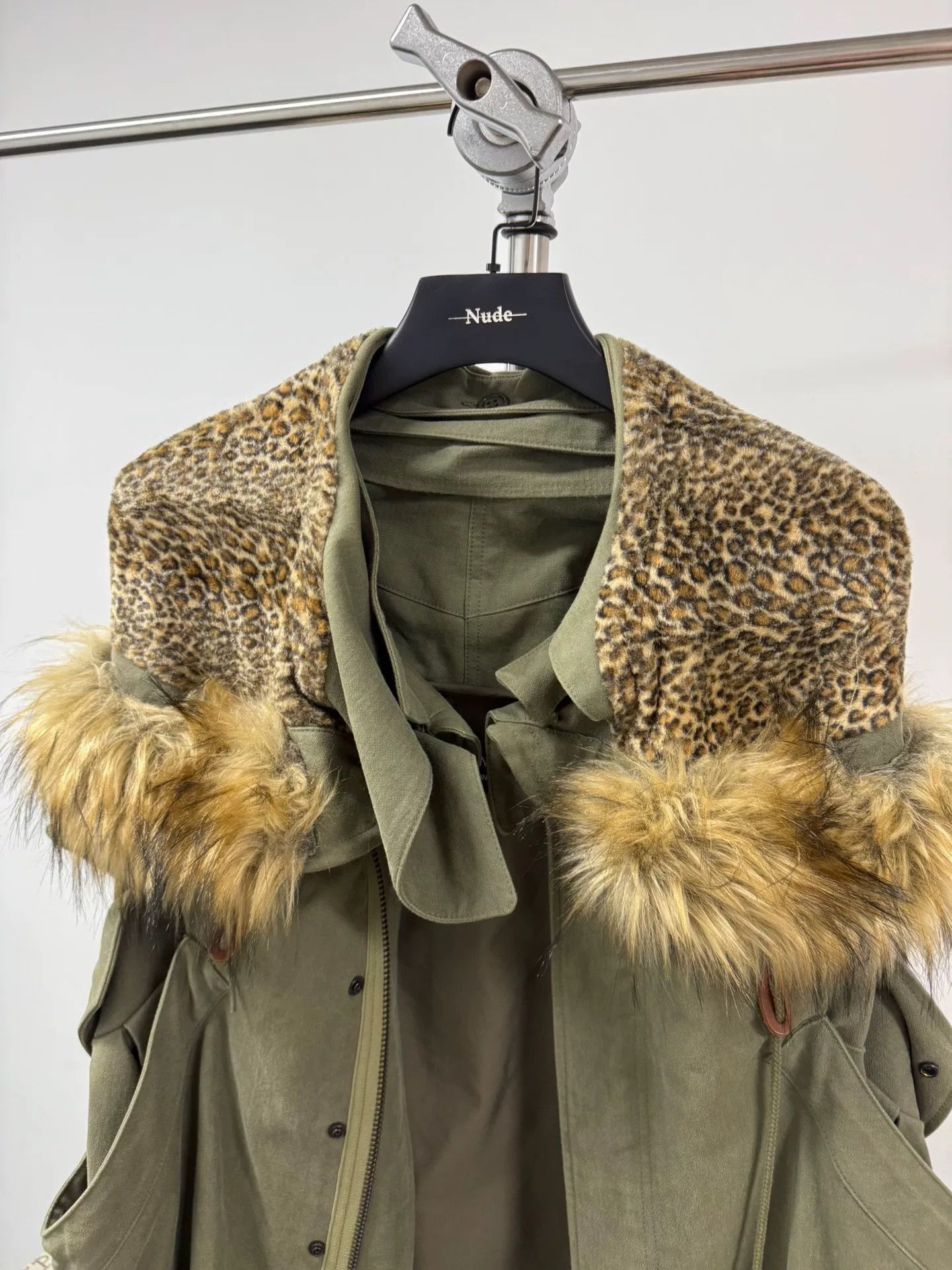 Junya Watanabe unique leopard print military-style oversized coat Size US XS / EU 42 / 0 - 2 Thumbnail
