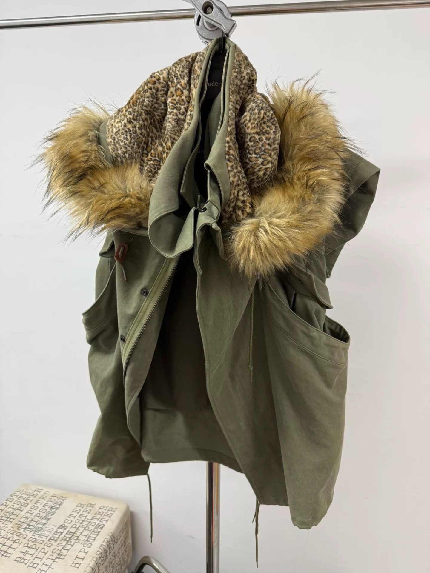 Junya Watanabe unique leopard print military-style oversized coat Size US XS / EU 42 / 0 - 6 Thumbnail