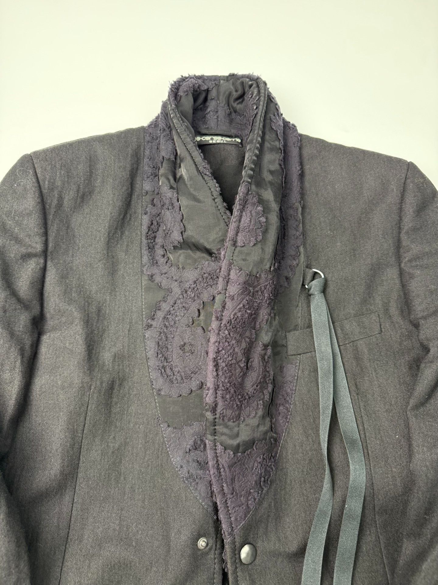 Ann Demeulemeester elegance in black with lambswool collar Size S / US 4 / IT 40 - 3 Thumbnail
