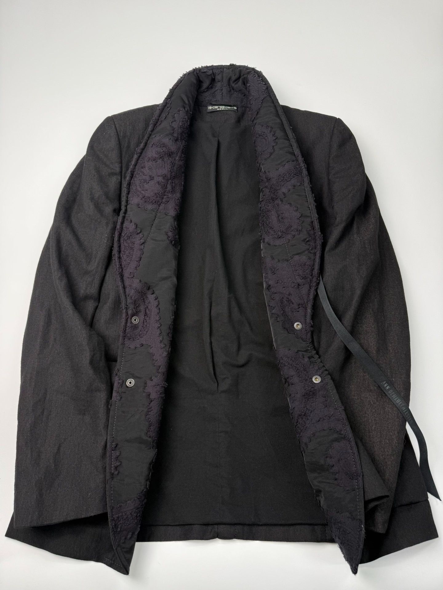 Ann Demeulemeester elegance in black with lambswool collar Size S / US 4 / IT 40 - 5 Thumbnail