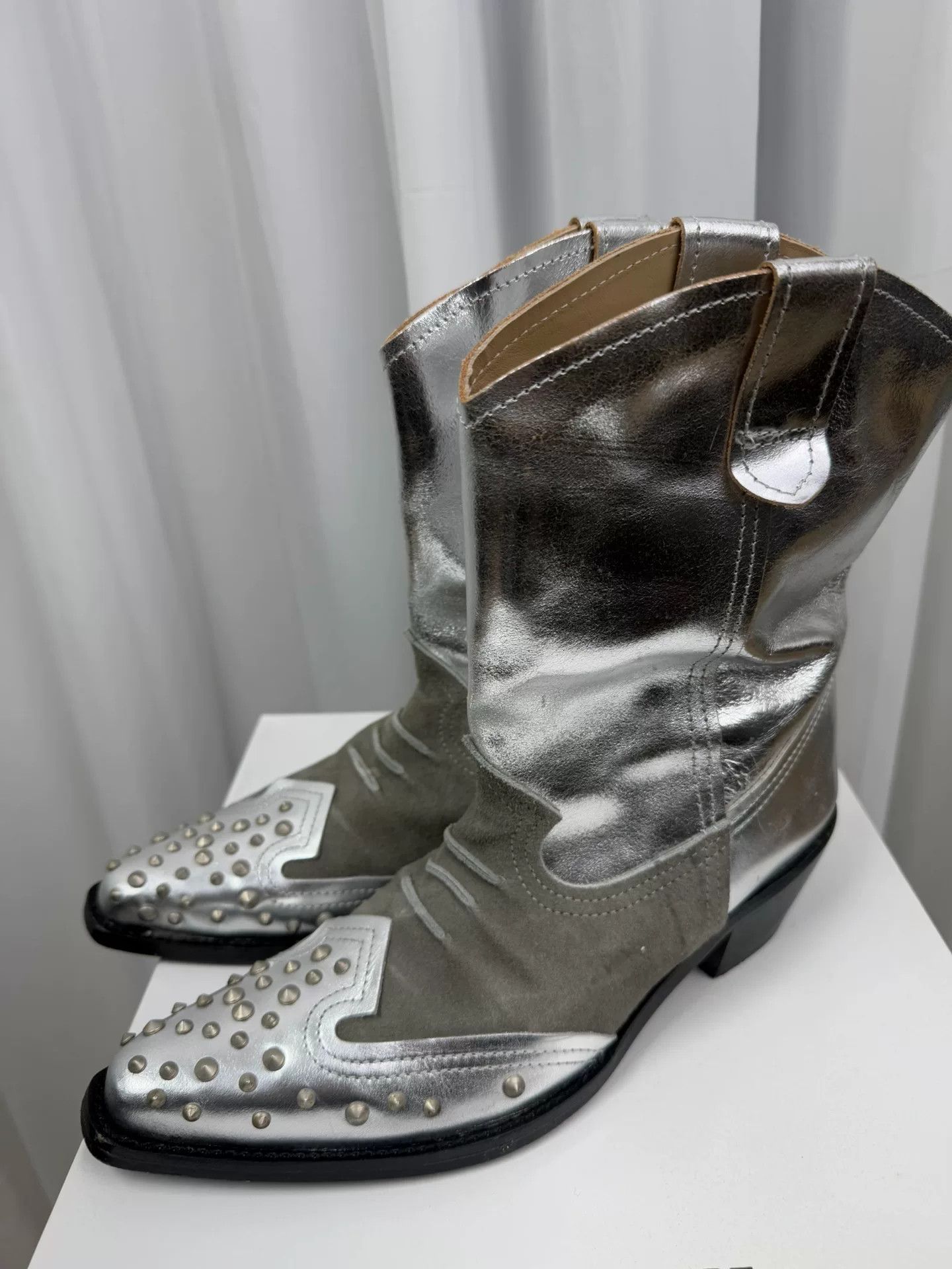 Junya Watanabe junya watanabe silver studded ankle boots Size US 9 / EU 42 - 3 Thumbnail