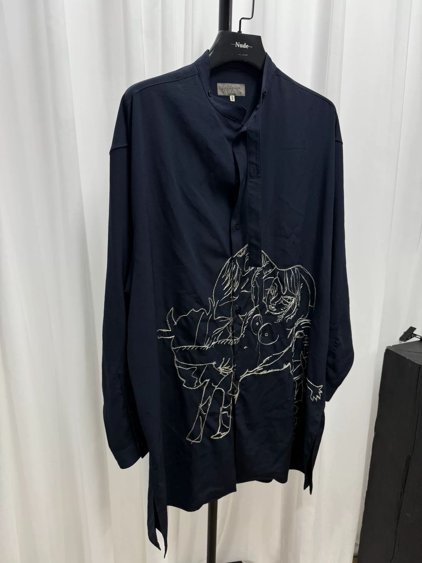 Yohji Yamamoto embroidered silk shirt by yohji yamamoto Size US M / EU 48-50 / 2 - 4 Thumbnail