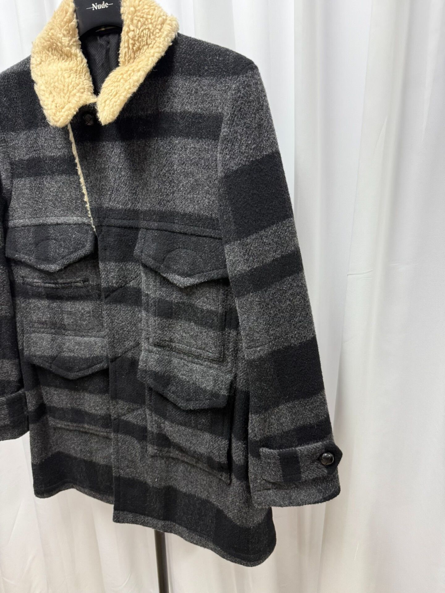 Comme des Garcons wool coat with faux fur collar Size US L / EU 52-54 / 3 - 2 Thumbnail