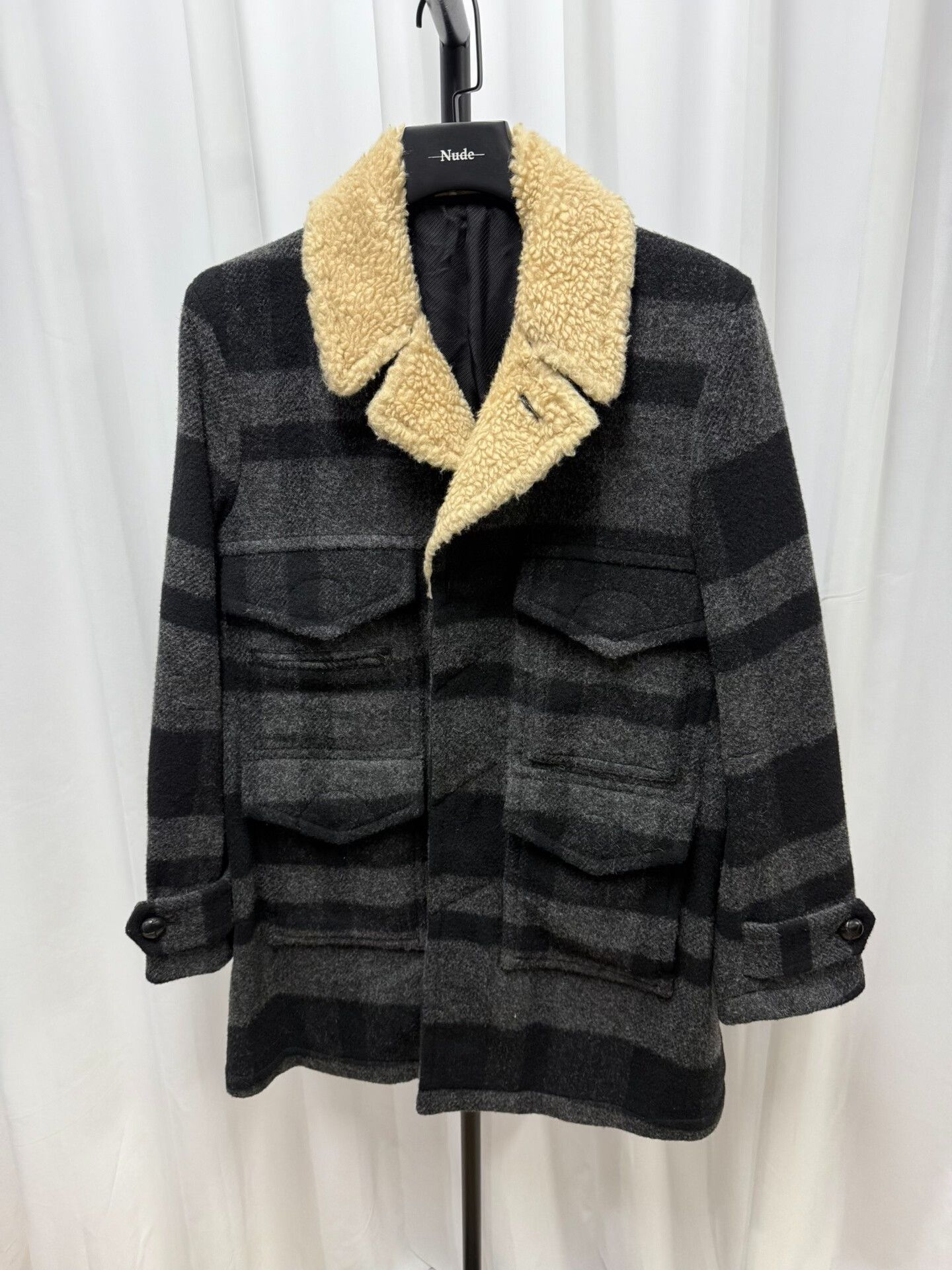 Comme des Garcons wool coat with faux fur collar Size US L / EU 52-54 / 3 - 3 Thumbnail