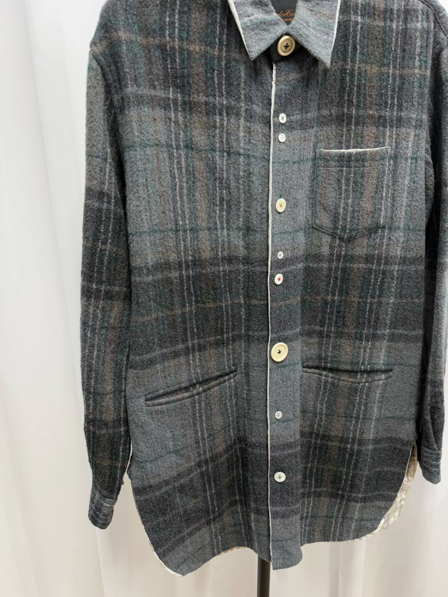 Comme des Garcons Homme classic gray oversized button-up shirt Size US L / EU 52-54 / 3 - 2 Thumbnail