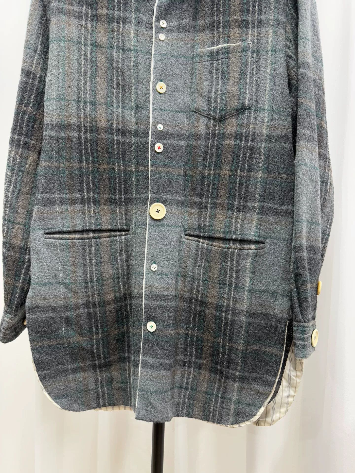 Comme des Garcons Homme classic gray oversized button-up shirt Size US L / EU 52-54 / 3 - 4 Thumbnail