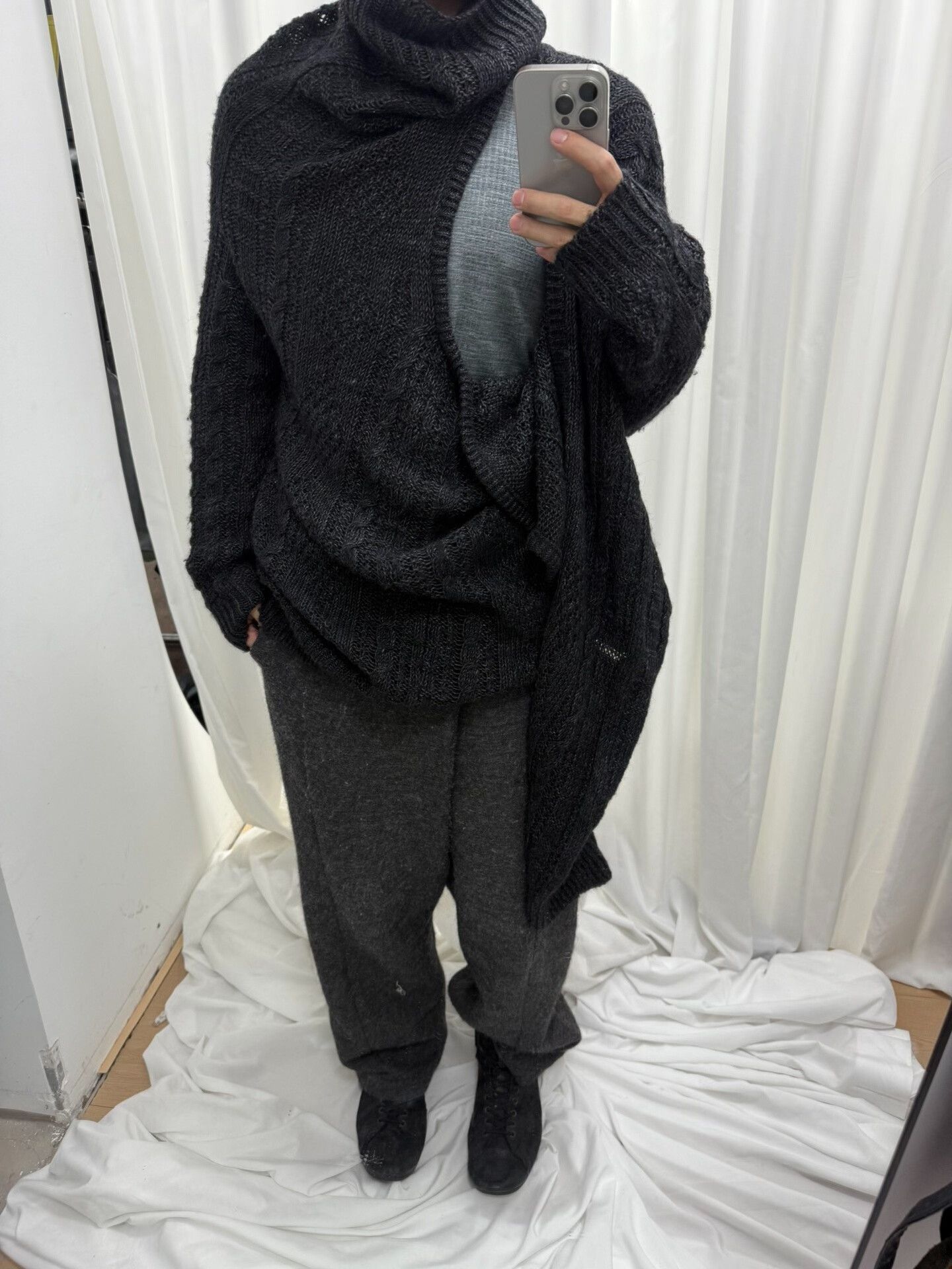 Yohji Yamamoto unique yohji yamamoto knitwear with high collar Size US M / EU 48-50 / 2 - 2 Thumbnail