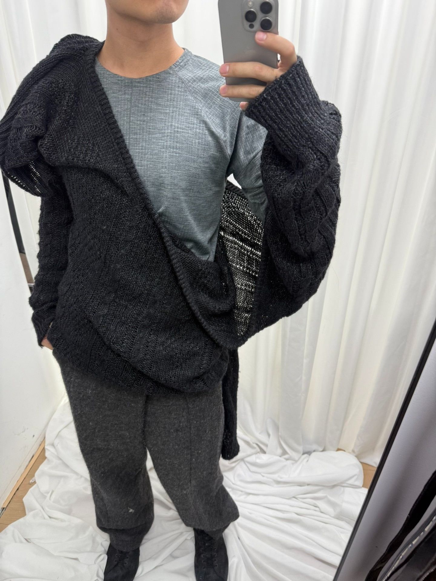 Yohji Yamamoto unique yohji yamamoto knitwear with high collar Size US M / EU 48-50 / 2 - 6 Thumbnail