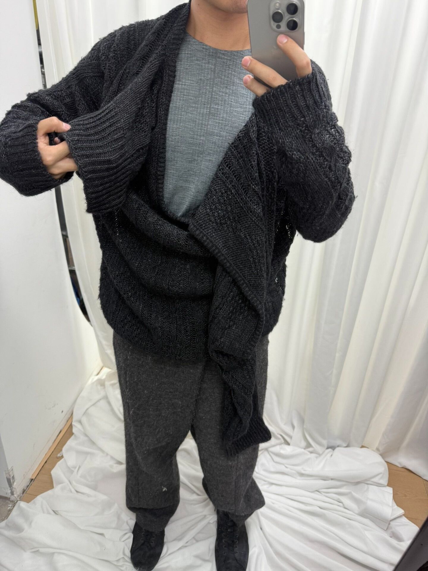 Yohji Yamamoto unique yohji yamamoto knitwear with high collar Size US M / EU 48-50 / 2 - 5 Thumbnail