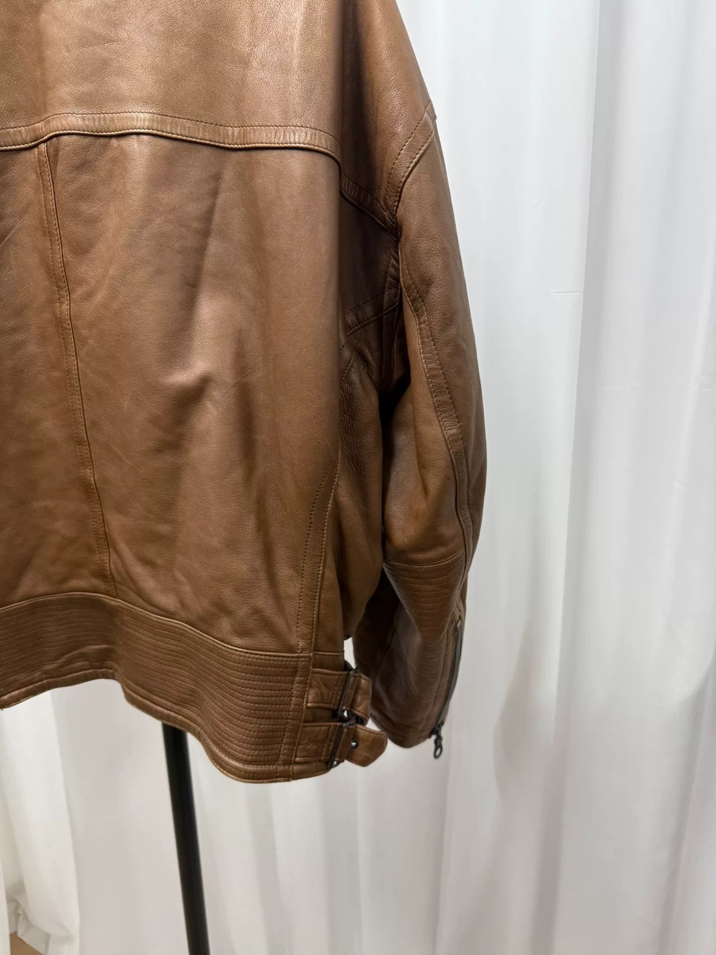 Issey Miyake brown leather jacket with removable collar Size US L / EU 52-54 / 3 - 5 Thumbnail
