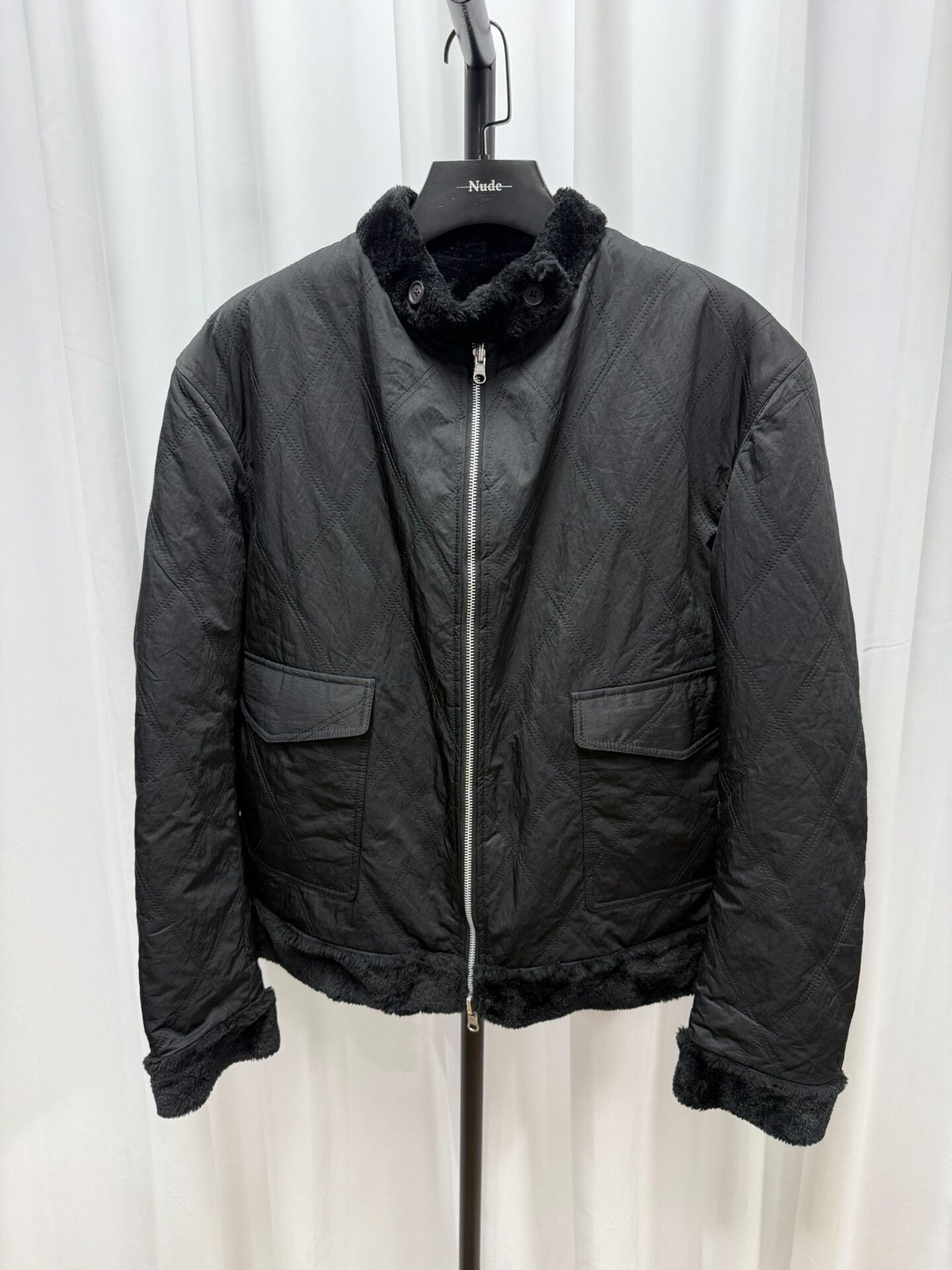 Yohji Yamamoto black faux fur jacket by yohji yamamoto Size US L / EU 52-54 / 3 - 2 Thumbnail