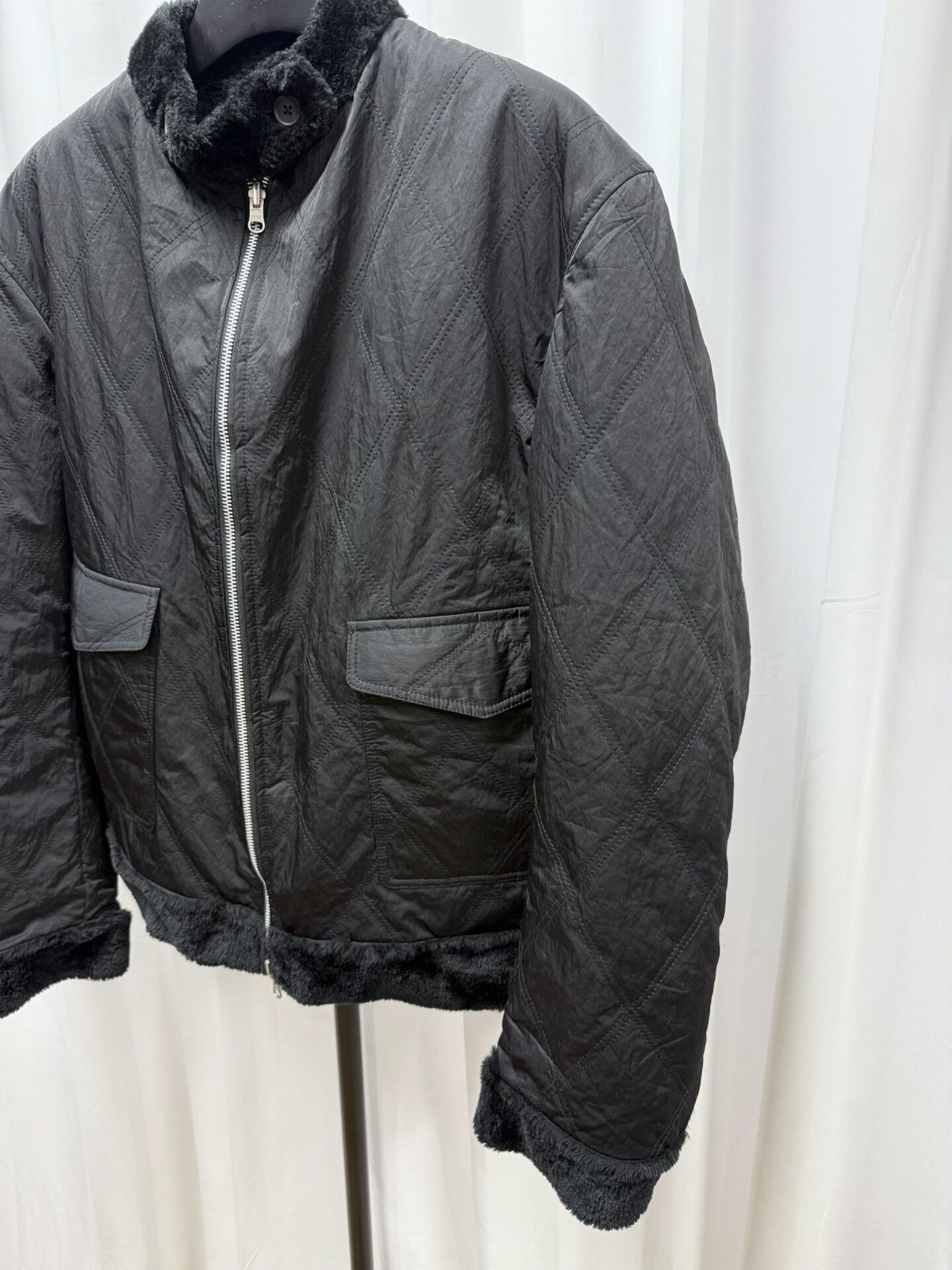 Yohji Yamamoto black faux fur jacket by yohji yamamoto Size US L / EU 52-54 / 3 - 3 Thumbnail