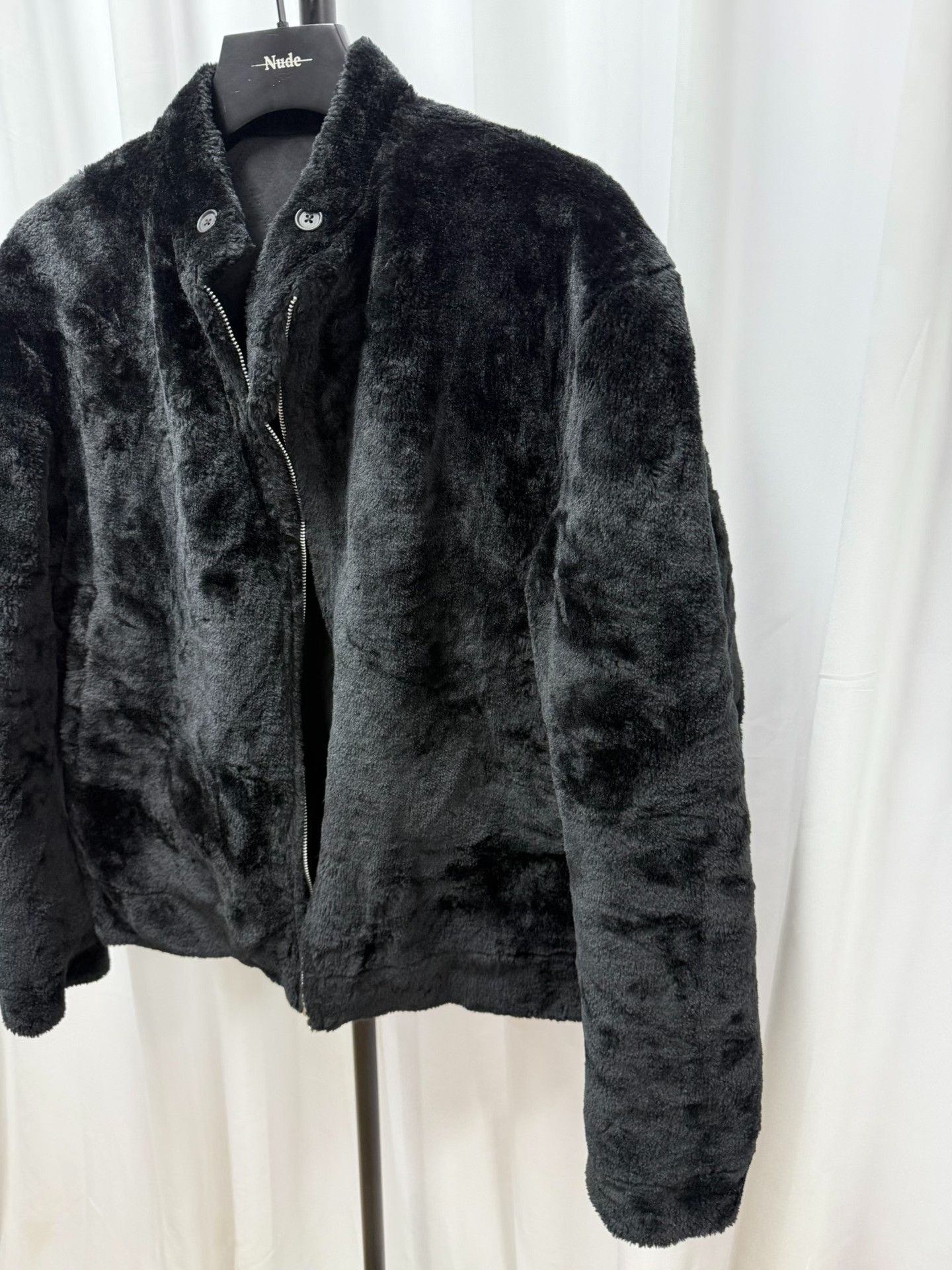 Yohji Yamamoto black faux fur jacket by yohji yamamoto Size US L / EU 52-54 / 3 - 5 Thumbnail